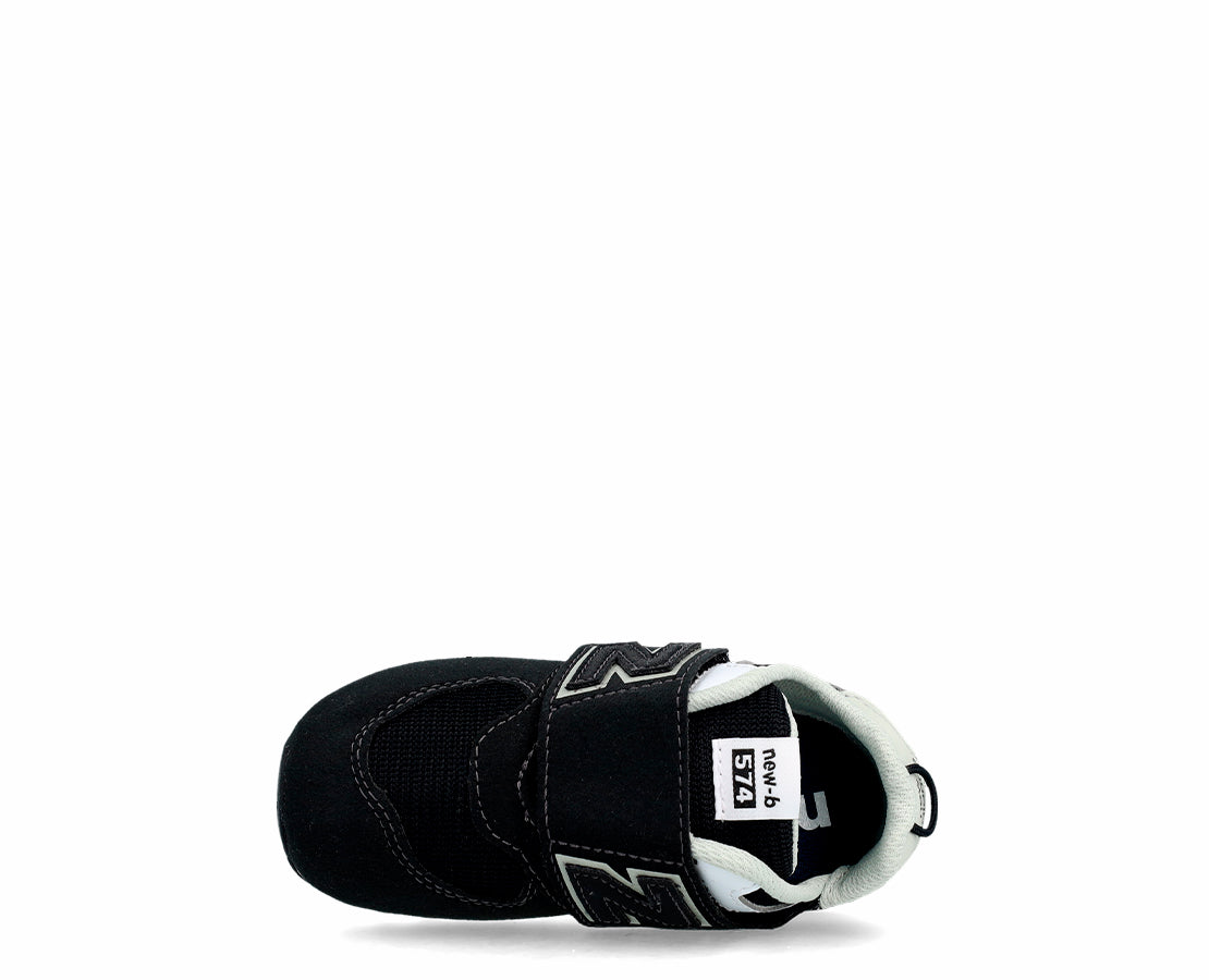 New Balance 574 Black & Silver Metallic PR/BR - NW574BK-249