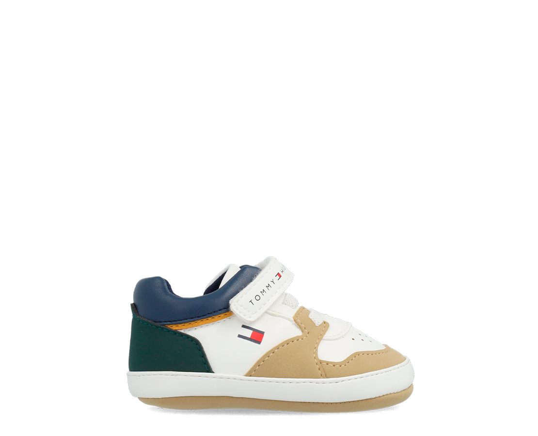Tommy Hilfiger Low Cut Lace-Up/Velcro Crib MULTICOLOR - T0B9-33620-1755Y913-898