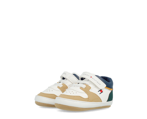 Tommy Hilfiger Low Cut Lace-Up/Velcro Crib MULTICOLOR - T0B9-33620-1755Y913-898
