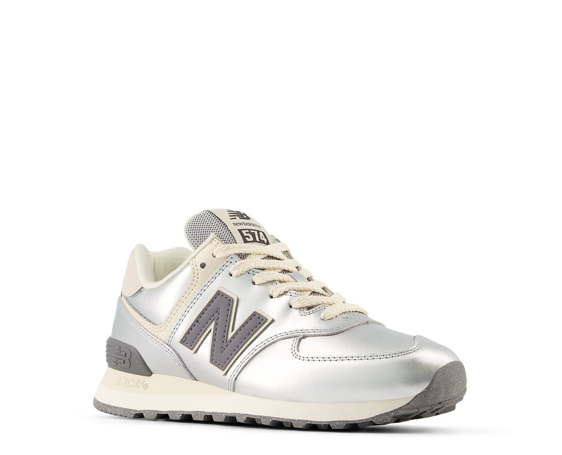 New Balance 574 Metalic Silver PRAT/BJ - WL574MLG-1232
