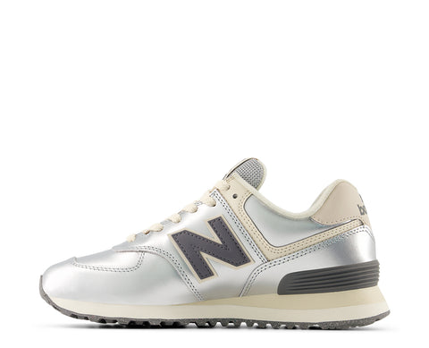 New Balance 574 Metalic Silver PRAT/BJ - WL574MLG-1232