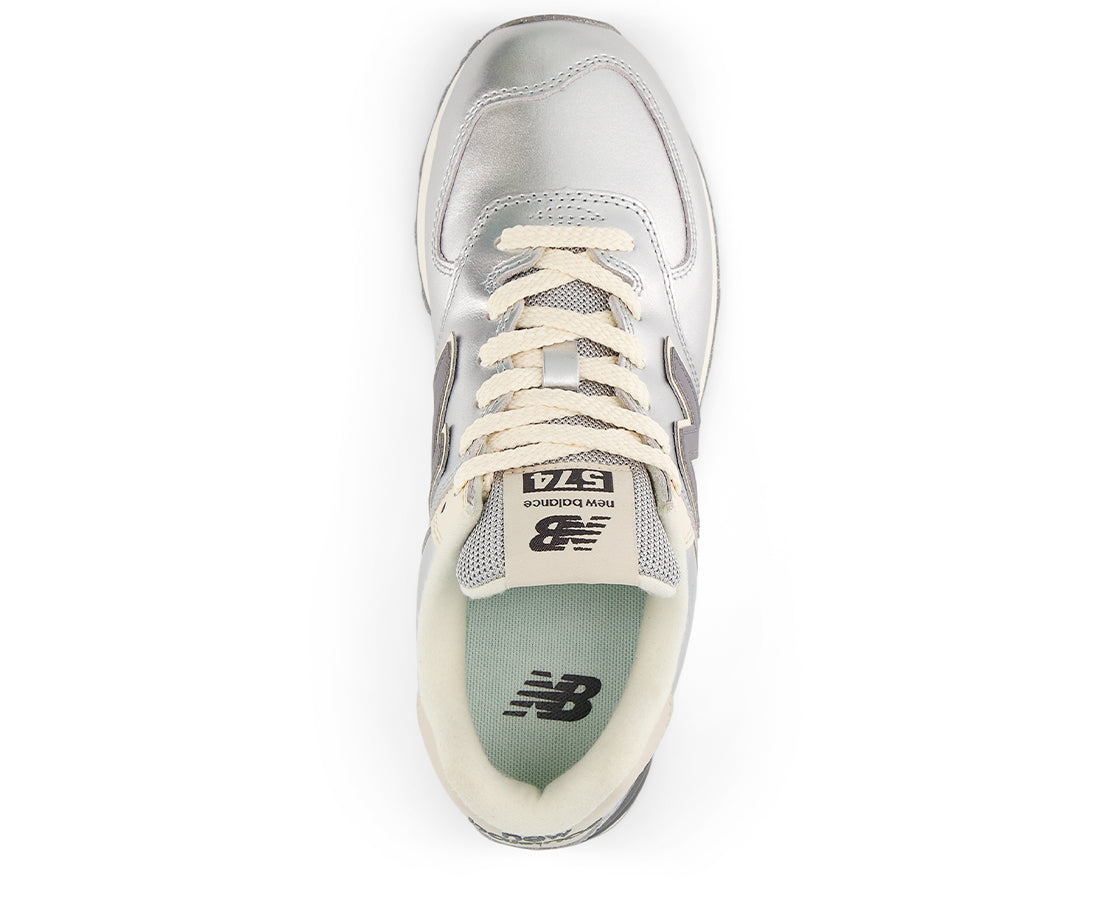 New Balance 574 Metalic Silver PRAT/BJ - WL574MLG-1232