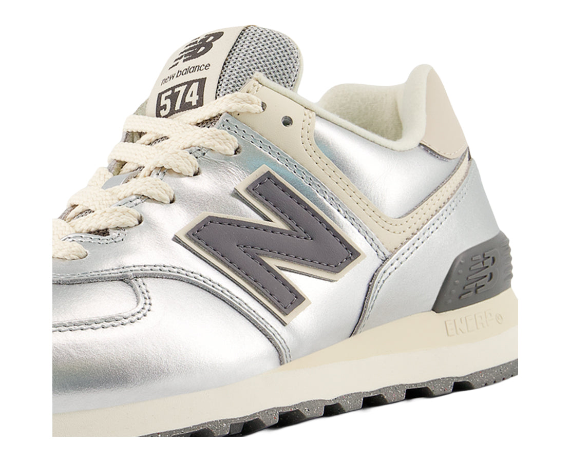 New Balance 574 Metalic Silver PRAT/BJ - WL574MLG-1232