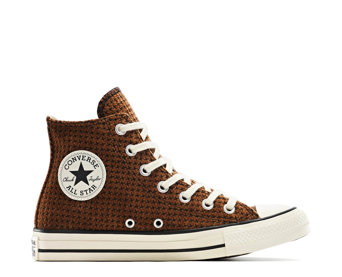 Sapatilhas Converse Chuck Taylor All Star Houndstooth Castanho — vista lateral | A20175C