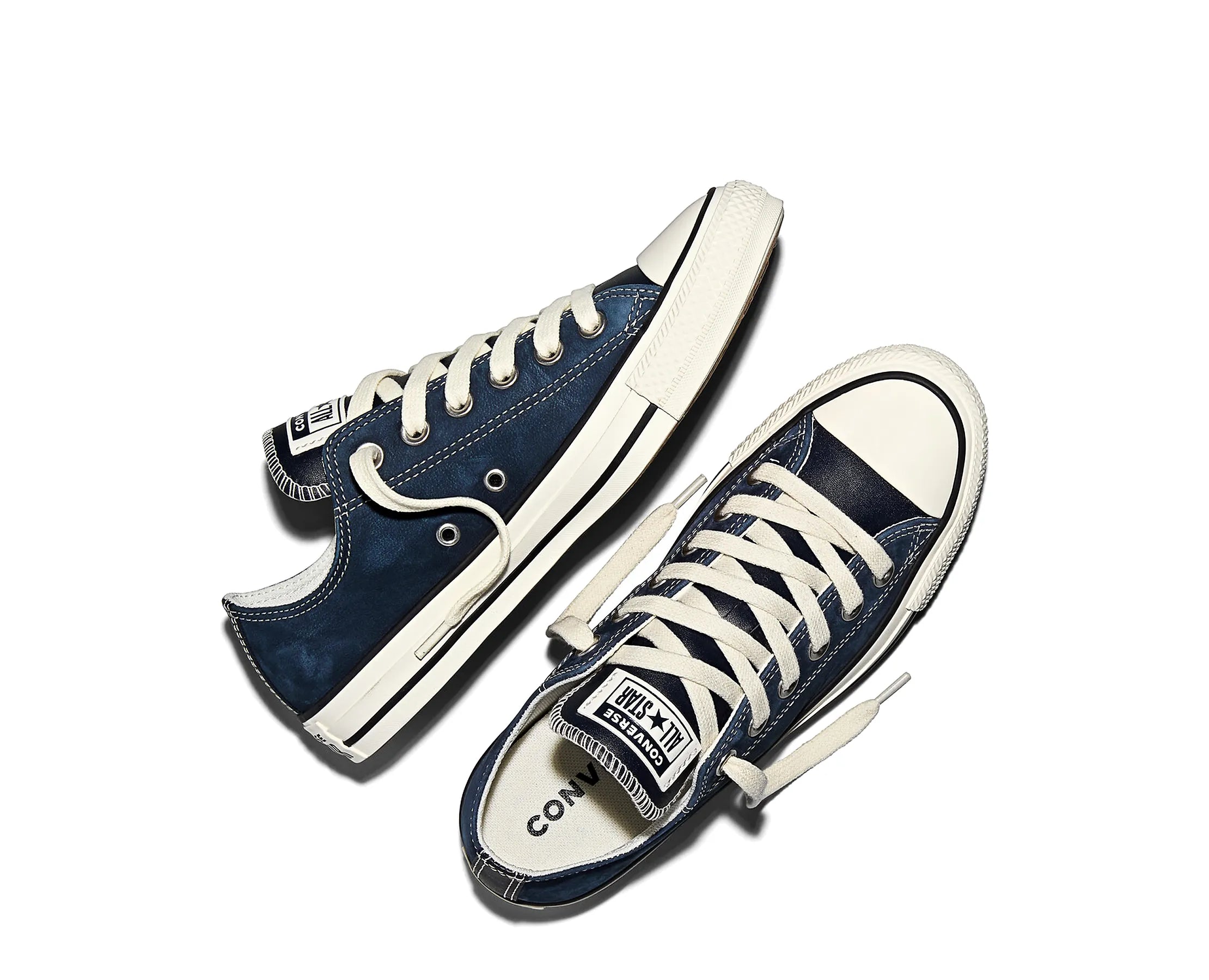 Sapatilhas Converse Chuck Taylor Elevated Leather Ox Azul-marinho — vista de topo | A24187C
