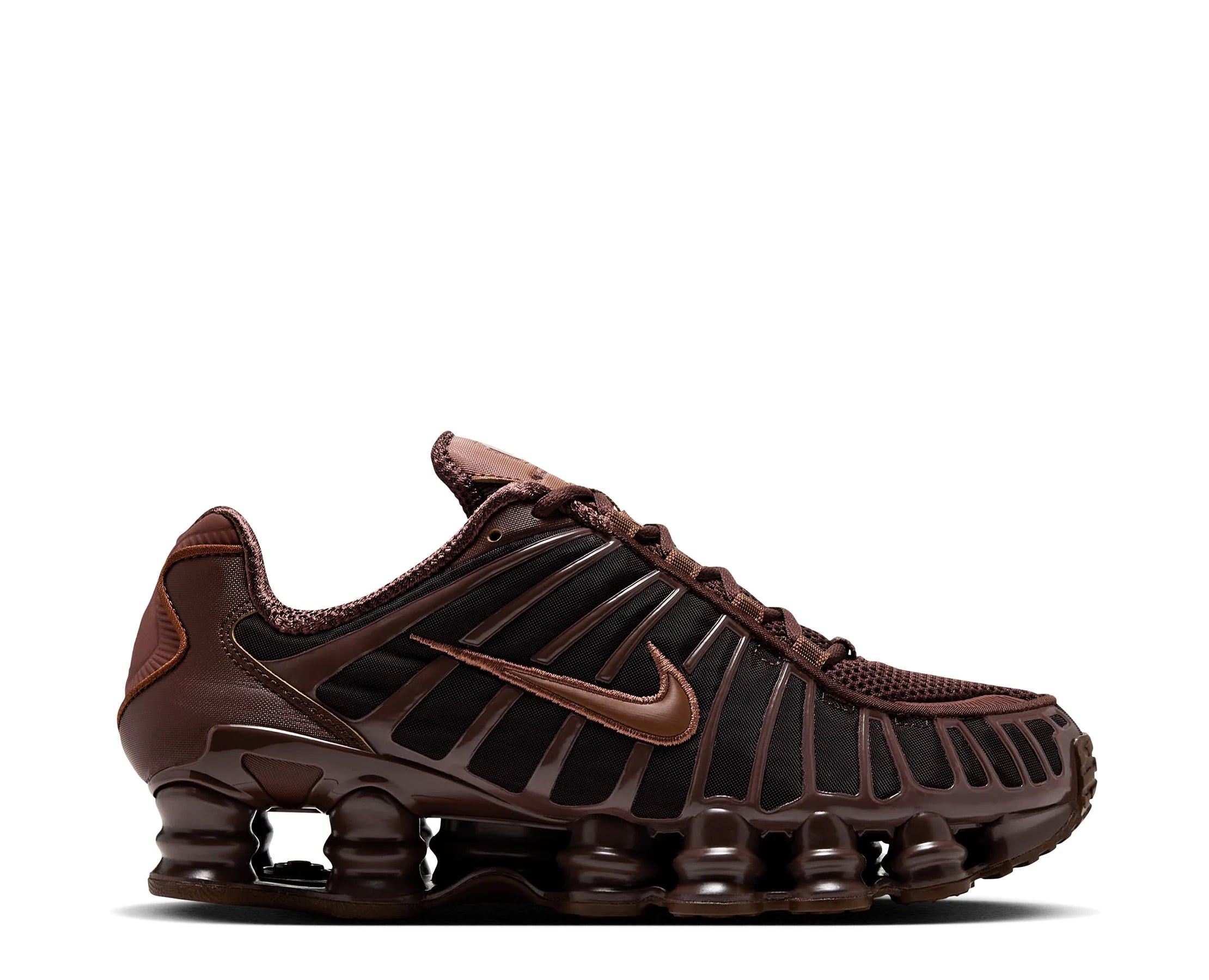 Sapatilhas Nike Shox TL Castanho — perfil exterior | AR3566-205