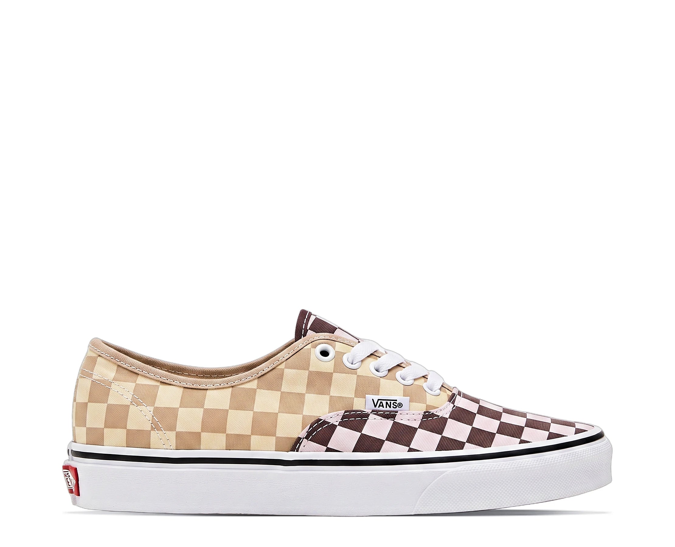 Sapatilhas Vans Authentic Check Mix Bege — vista lateral | VN000D6GCYK