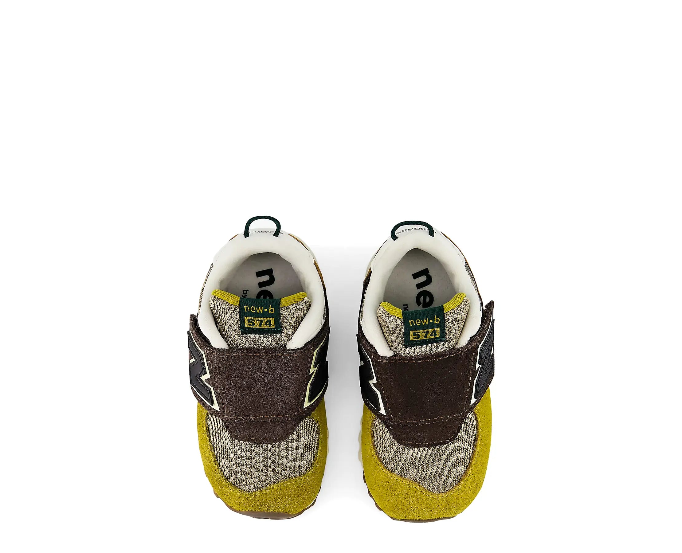 Sapatilhas New Balance 574 Verde/Castanho — vista de topo | I5749U4