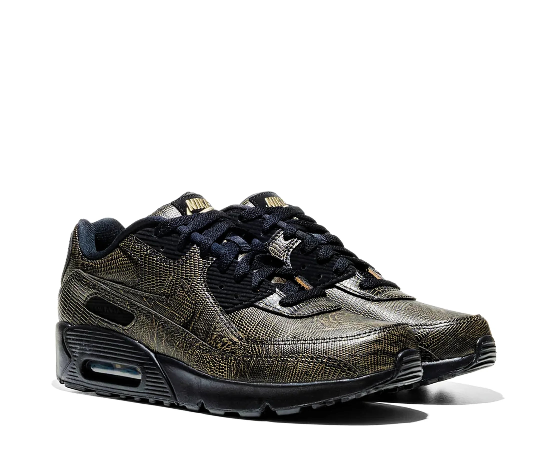 Sapatilhas Nike Air Max 90 Tech Black Gold Reptile — frente | IR1809-001