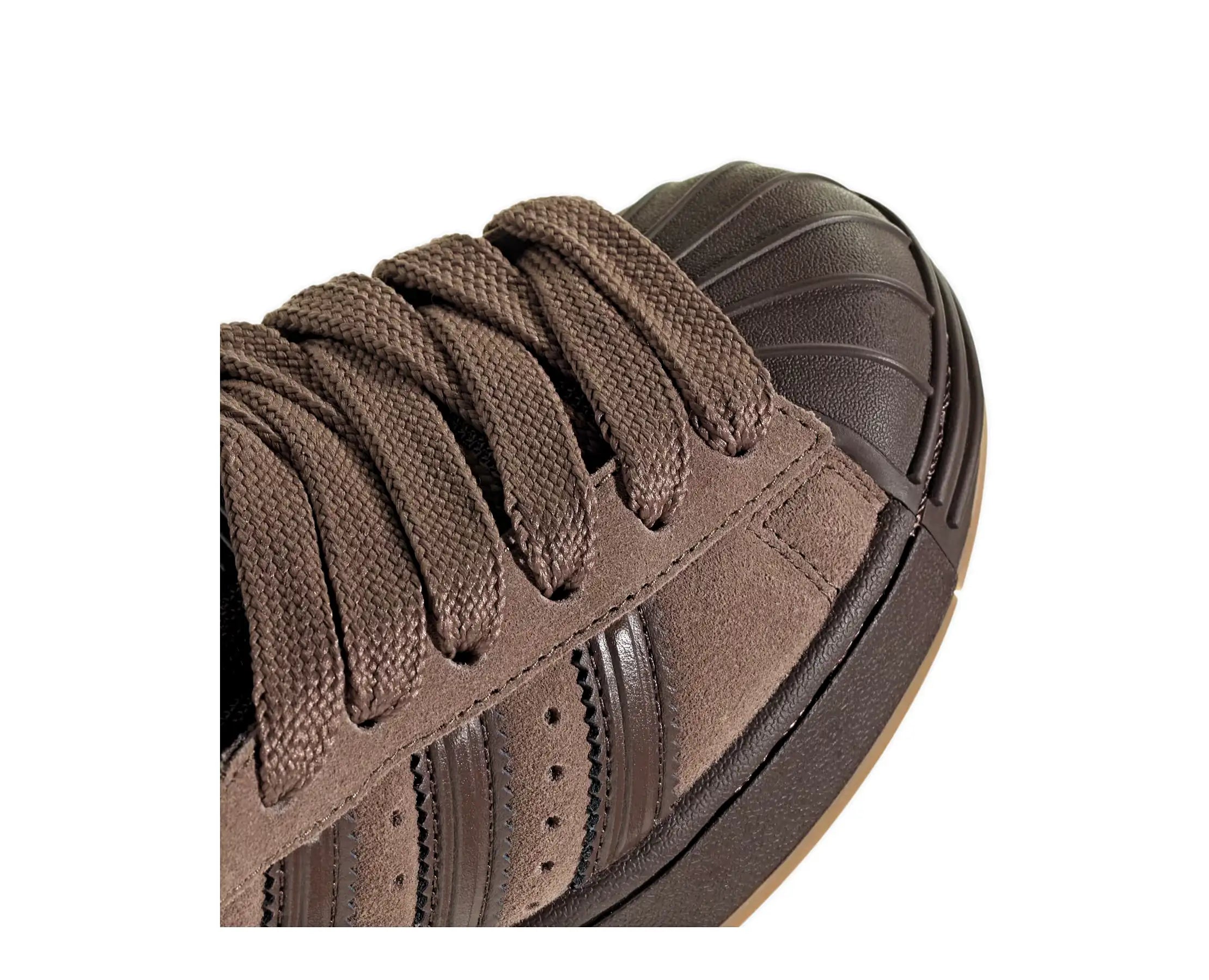 Sapatilhas Adidas Superstar Castanho — detalhe | KJ9688