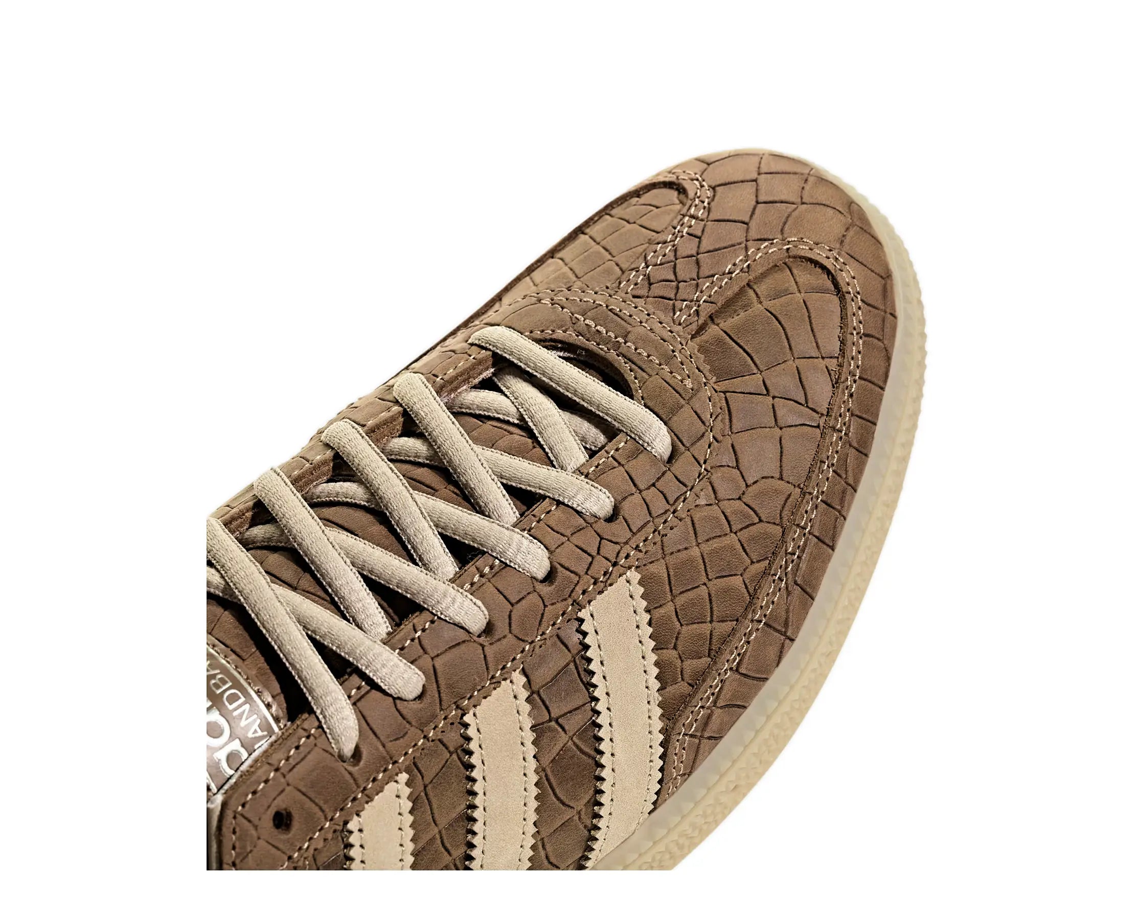 Sapatilhas Adidas Handball Spezial Castanho Snake — detalhe | KJ9963