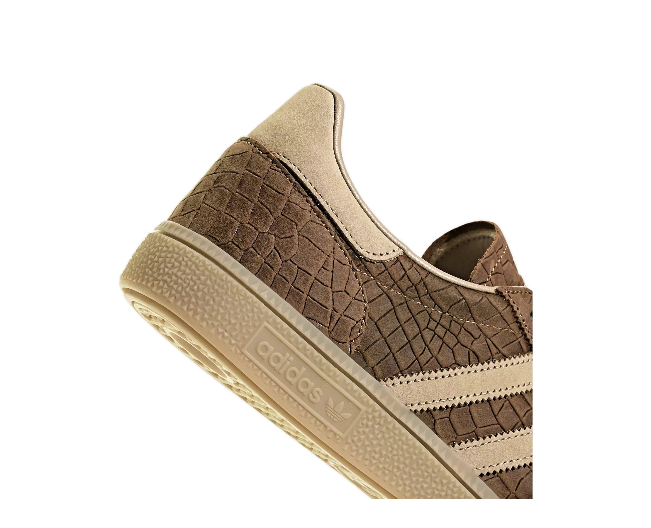 Sapatilhas Adidas Handball Spezial Castanho Snake — detalhe | KJ9963