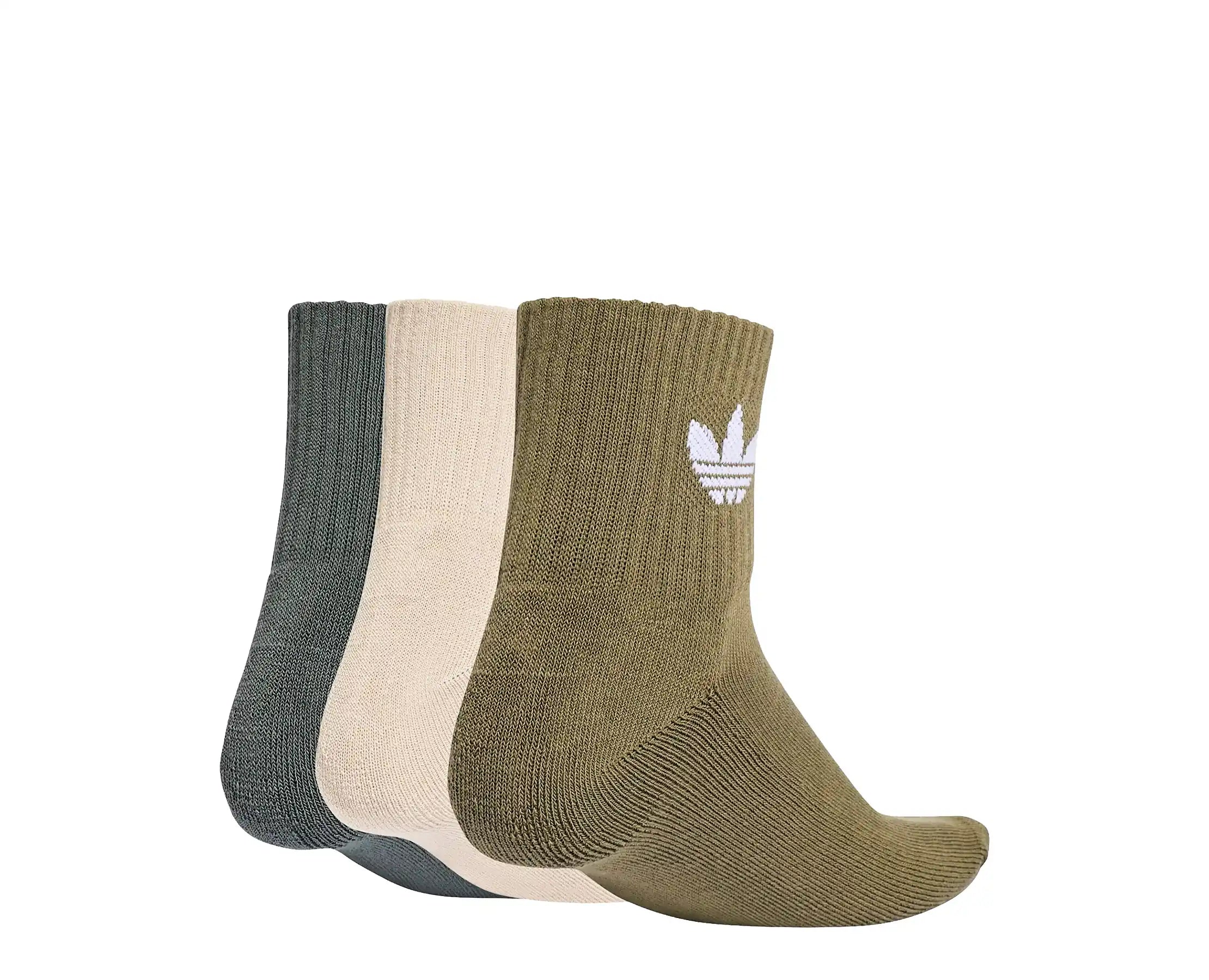 Adidas Mid Ankle Socks 3p Multicor — traseira | KQ9081