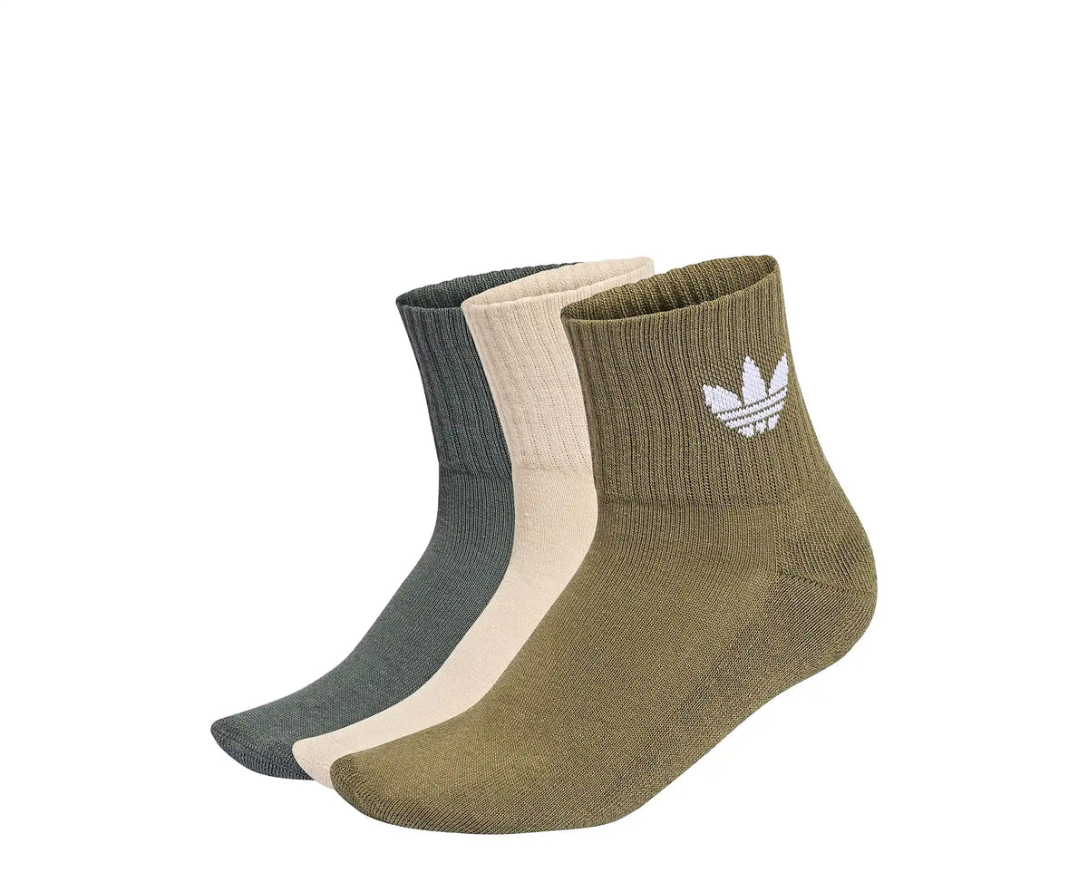 Adidas Mid Ankle Socks 3p Multicor — frente | KQ9081