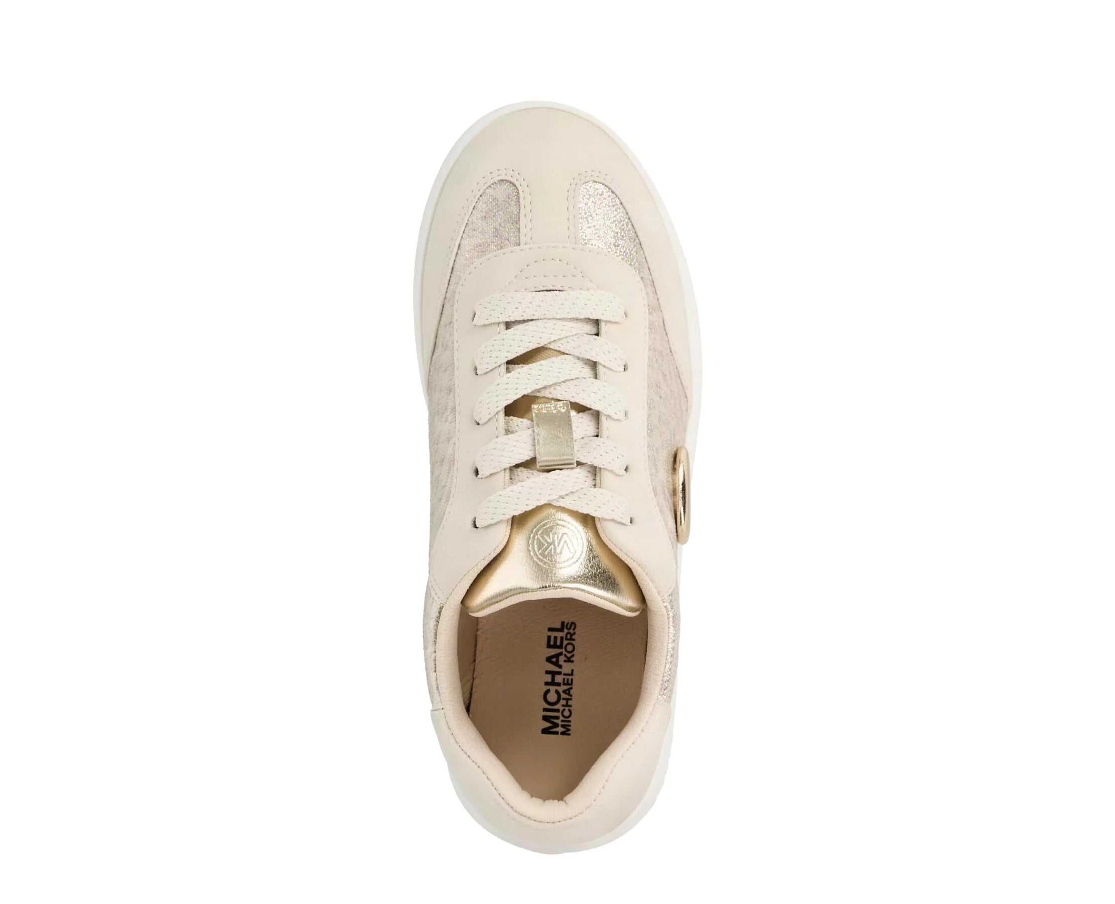 Sapatilhas Michael Kors Jem Scotty Charm Bege — vista de topo | MK03815258