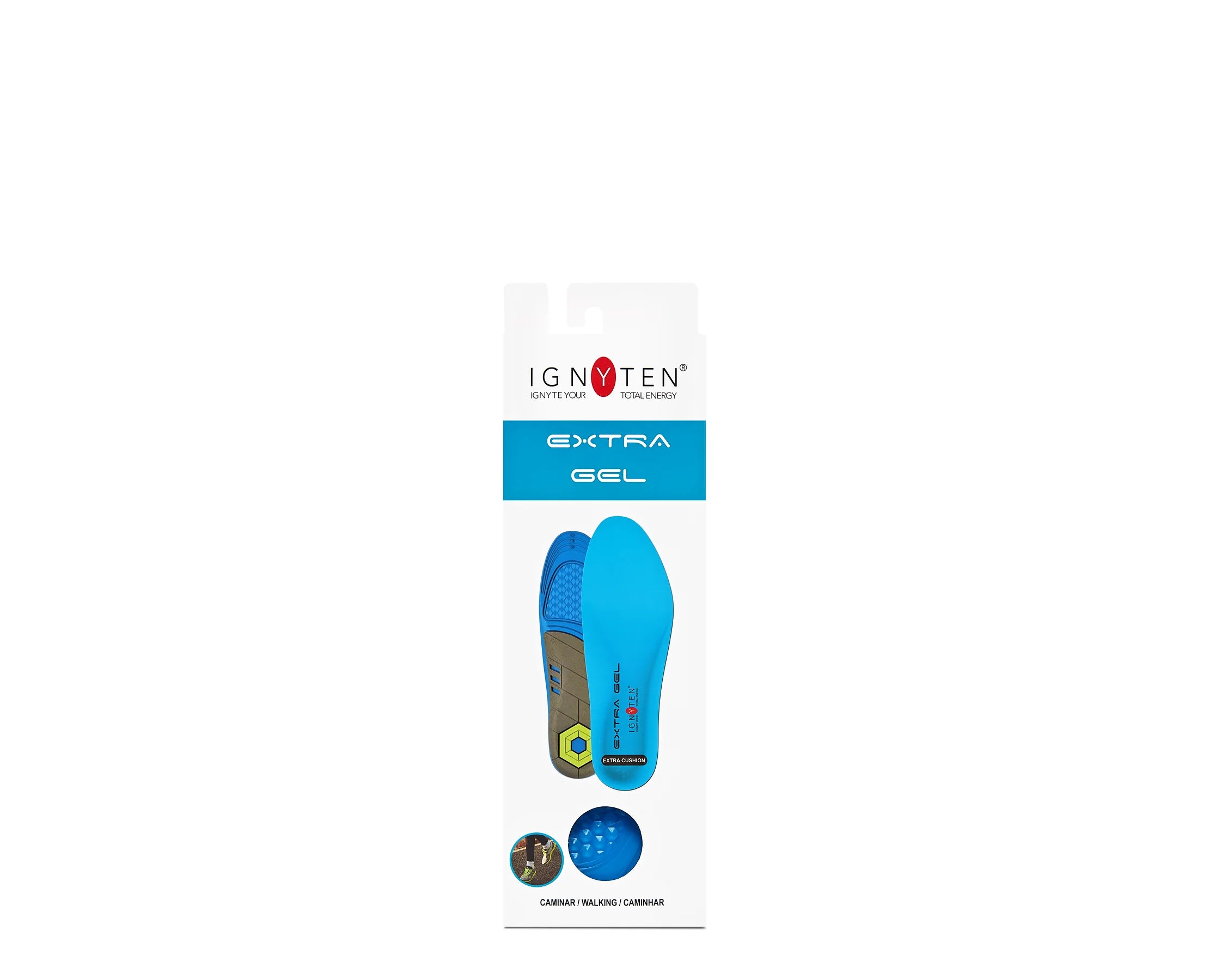 Sapatilhas Palmilhas Ignyten Extra Gel Azul - PLAN/2 — vista lateral | PLAN2
