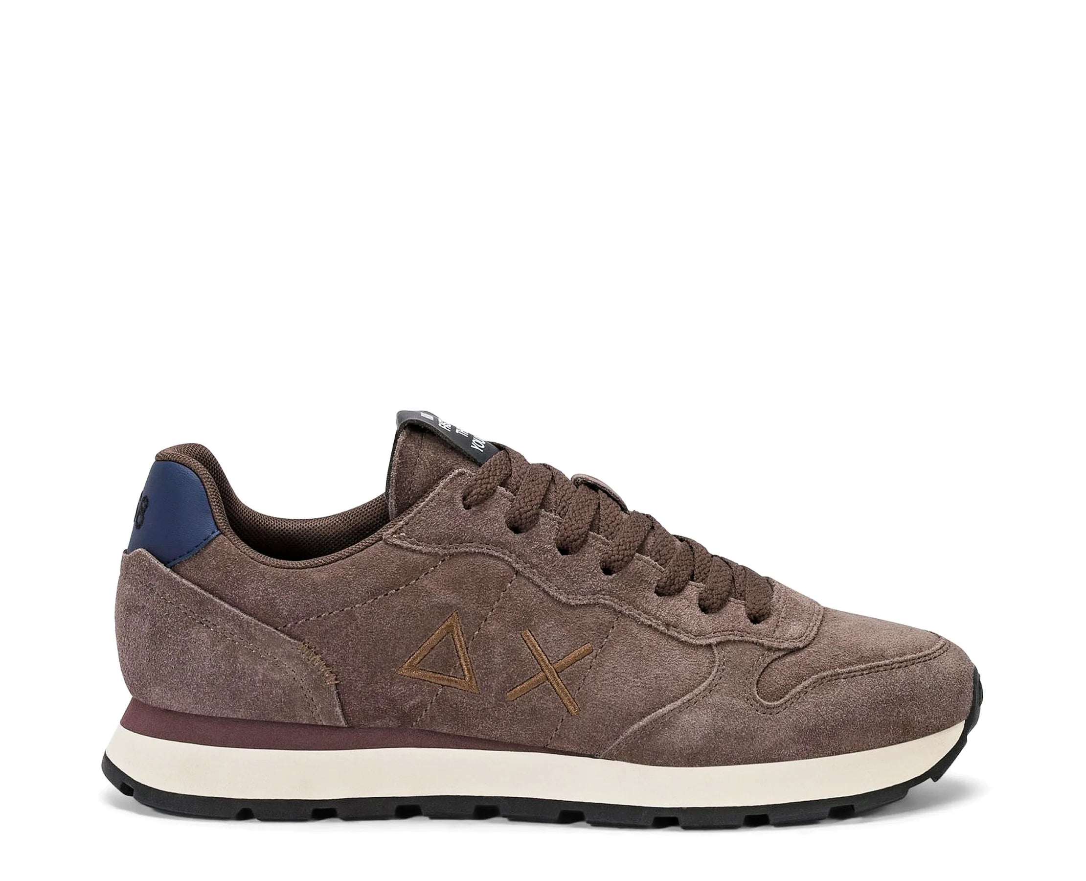 Sapatilhas SUN68 Tom Suede Castanho — perfil exterior | SCPZ46106-08