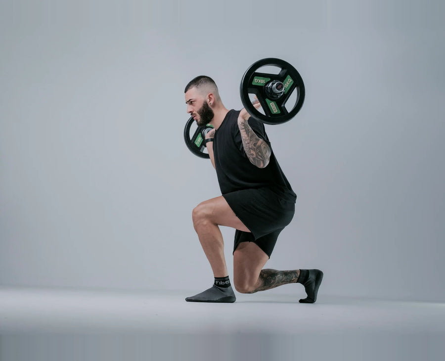 Sapatilhas Fiber Training Cinzento — em uso | SFBMUL-0104-V2