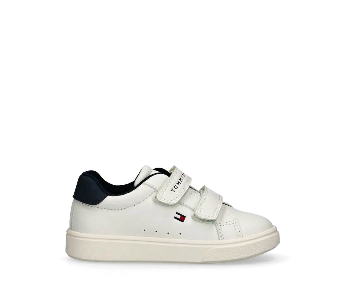 Sapatilhas Tommy Hilfiger Low Cut Velcro Branco — perfil exterior | T1X9-35216-1355X336