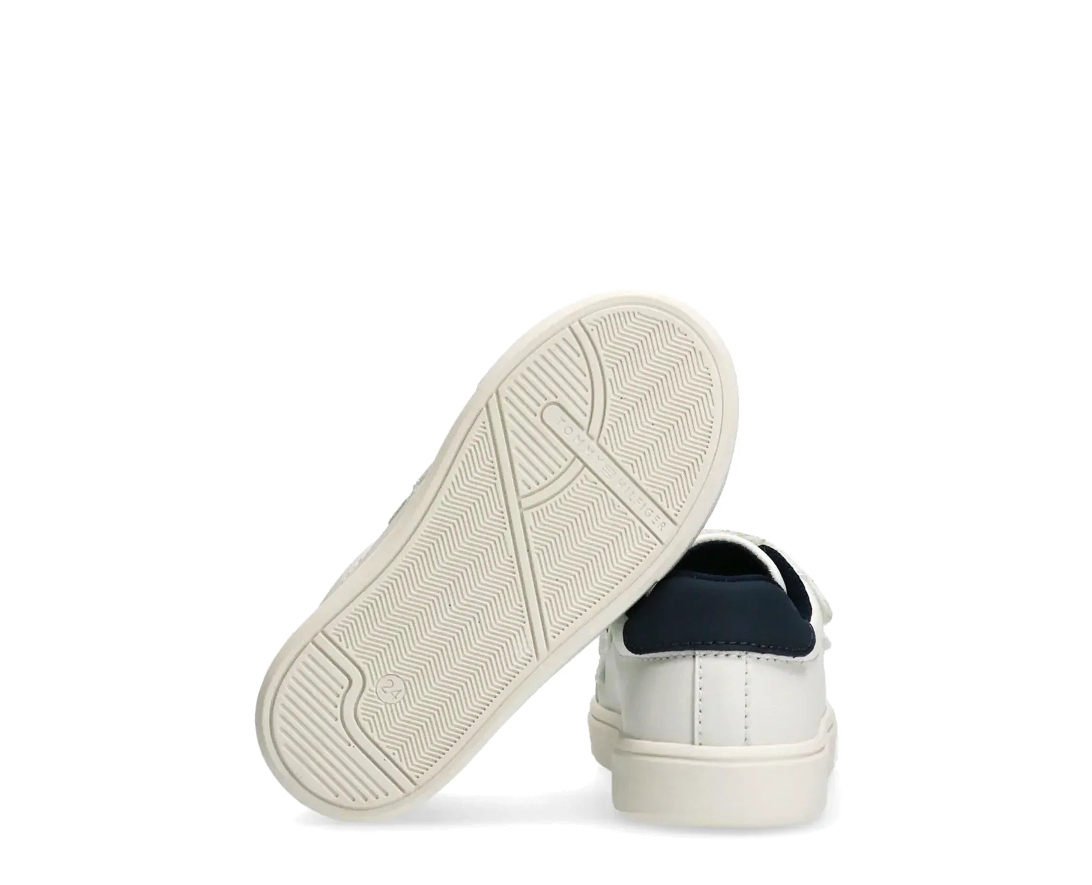 Sapatilhas Tommy Hilfiger Low Cut Velcro Branco — sola | T1X9-35216-1355X336