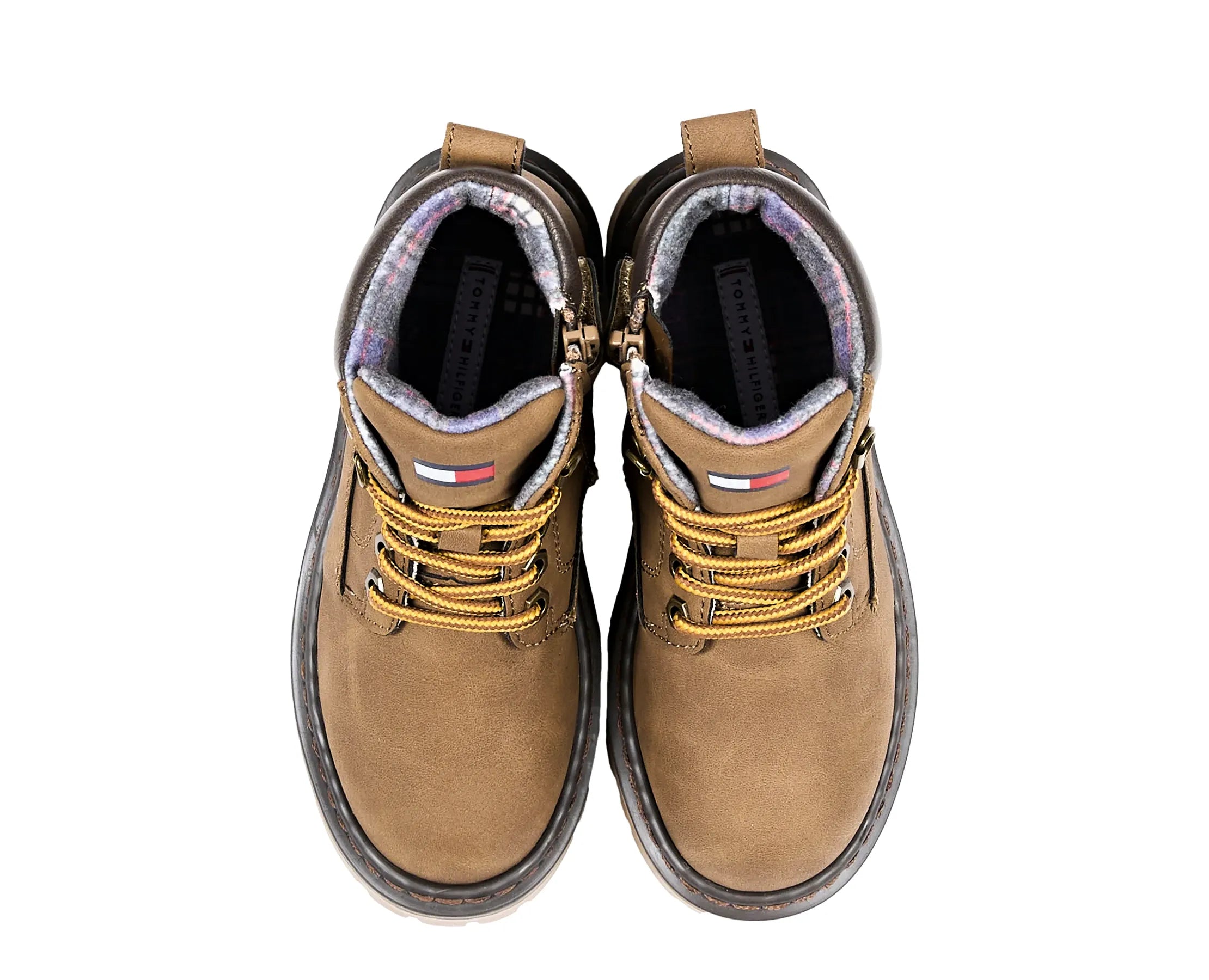 Sapatilhas Tommy Hilfiger Lace-Up Bootie Castanho — vista de topo | T3X5-35280-0296A694