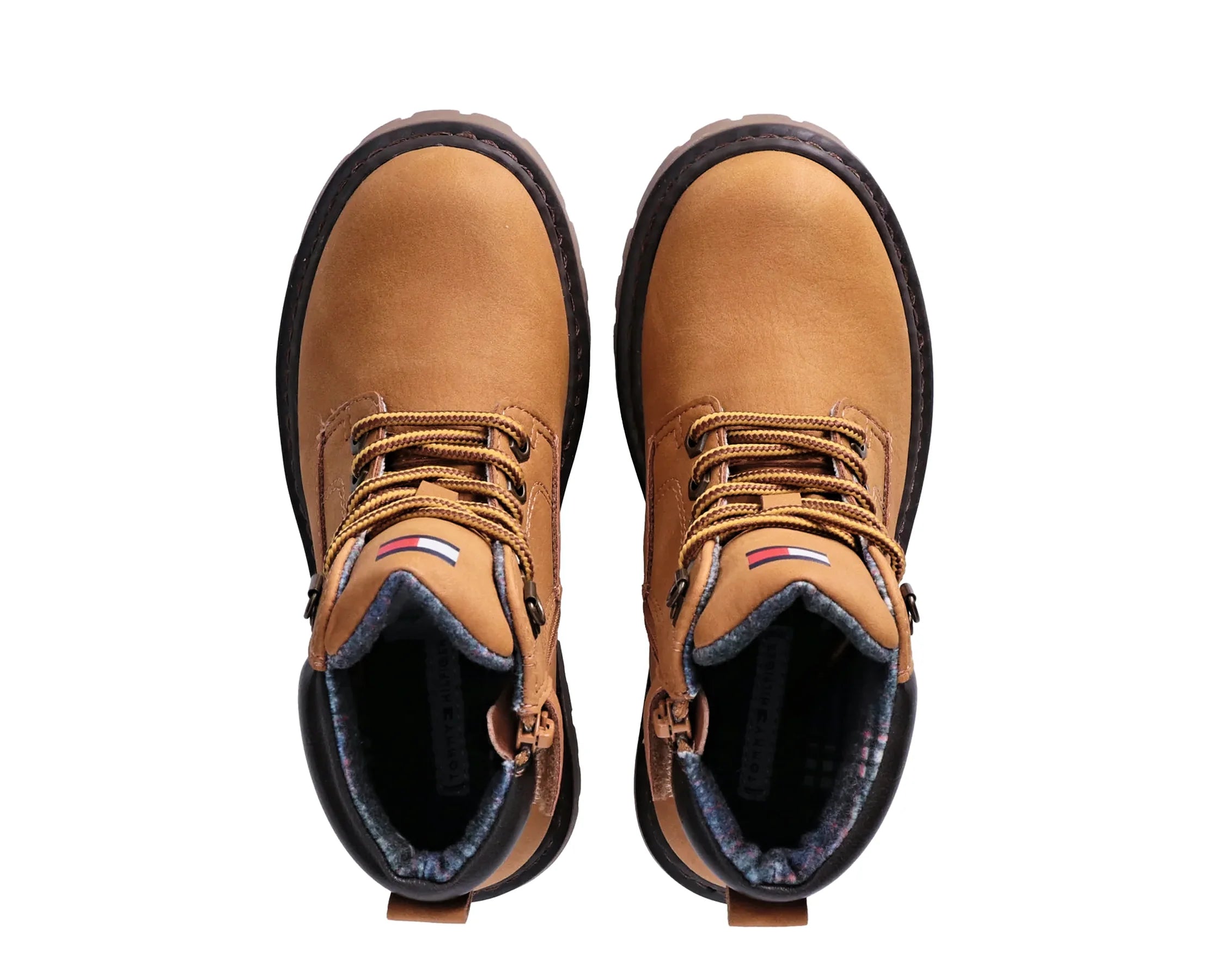Sapatilhas Tommy Hilfiger Lace-Up Bootie Camel — vista de topo | T3X5-35280-0296X651