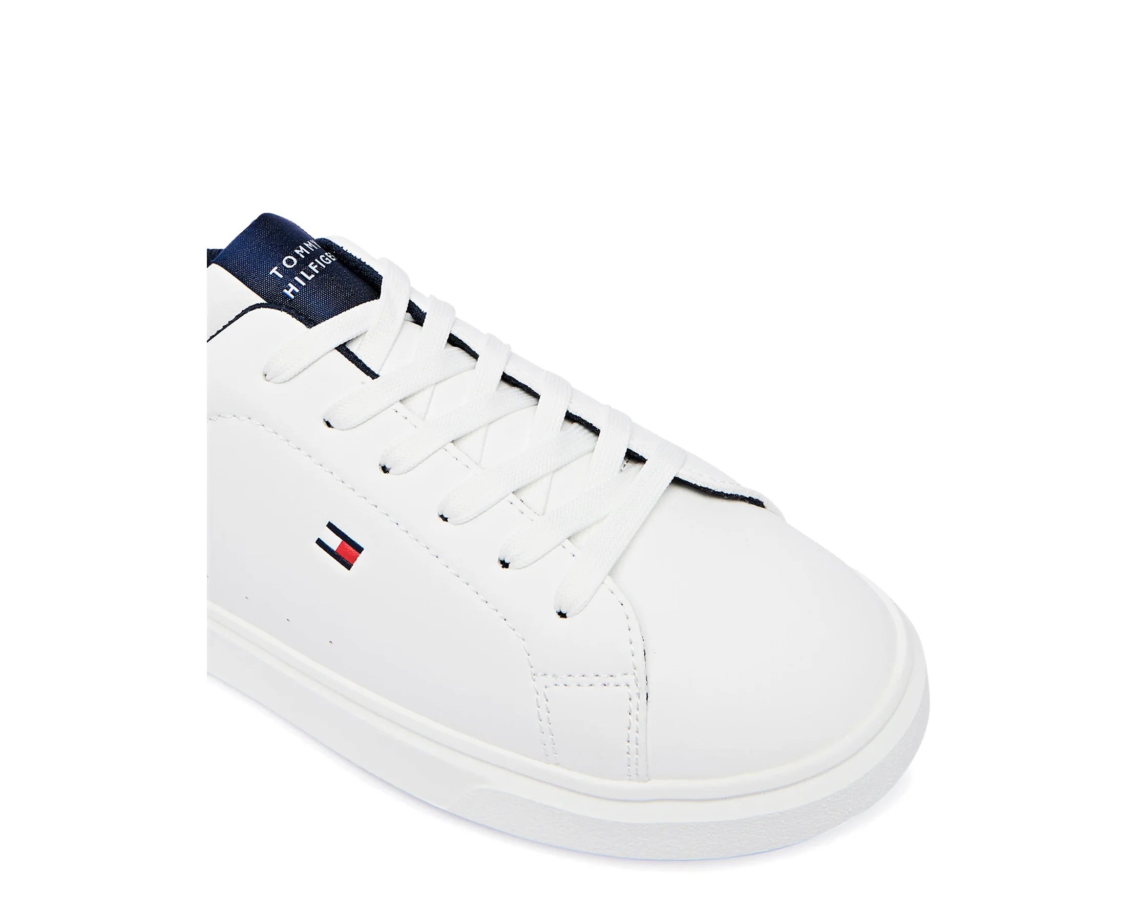 Sapatilhas Tommy Low Cut Lace-Up Branco — detalhe | T3X9-35233-1355X336