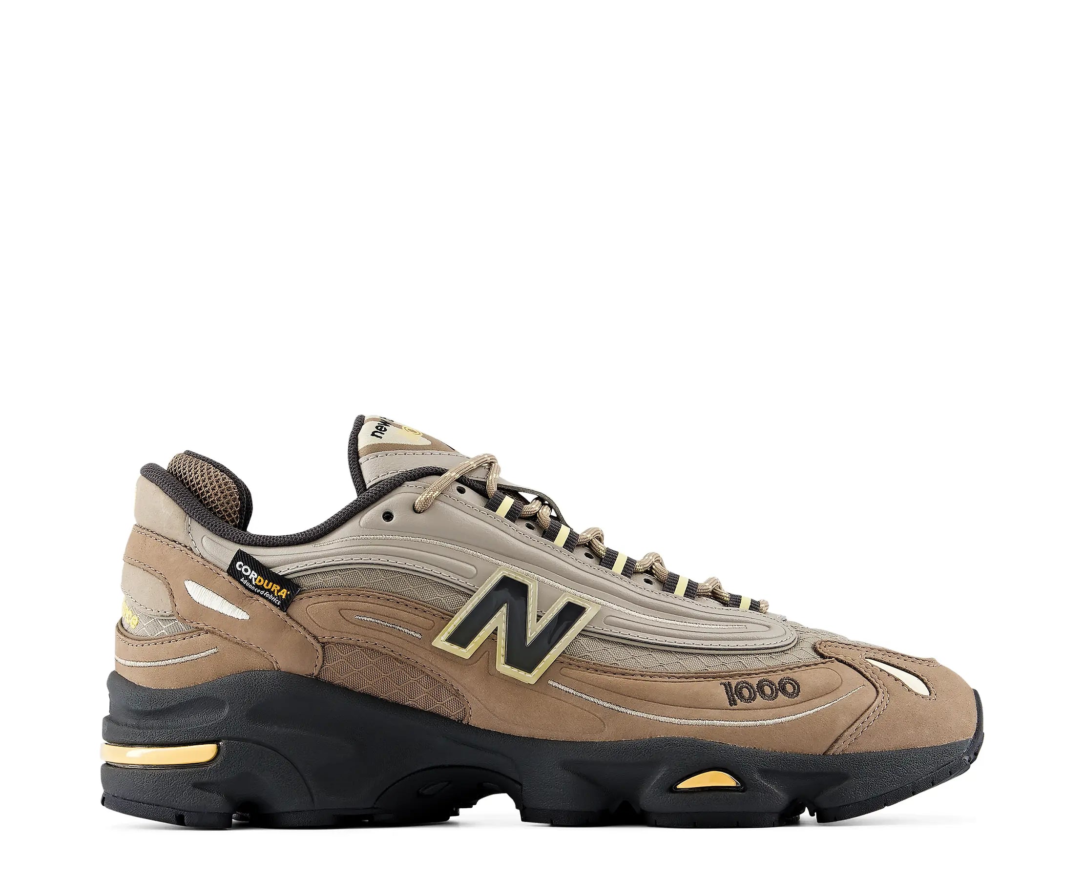 Sapatilhas New Balance 1000 Cordura Castanho — vista lateral | U100079S