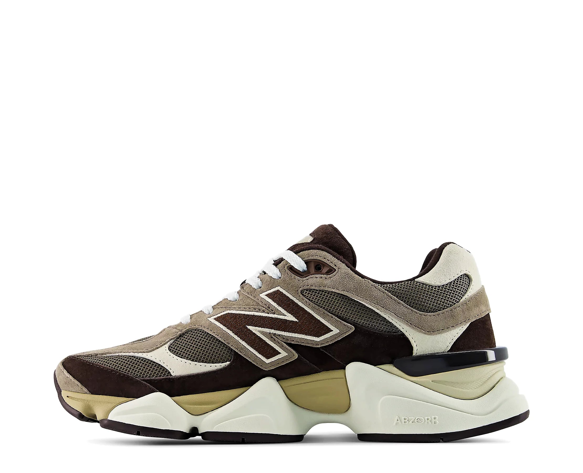 Sapatilhas New Balance 9060 Castanho — perfil exterior | U90601BV