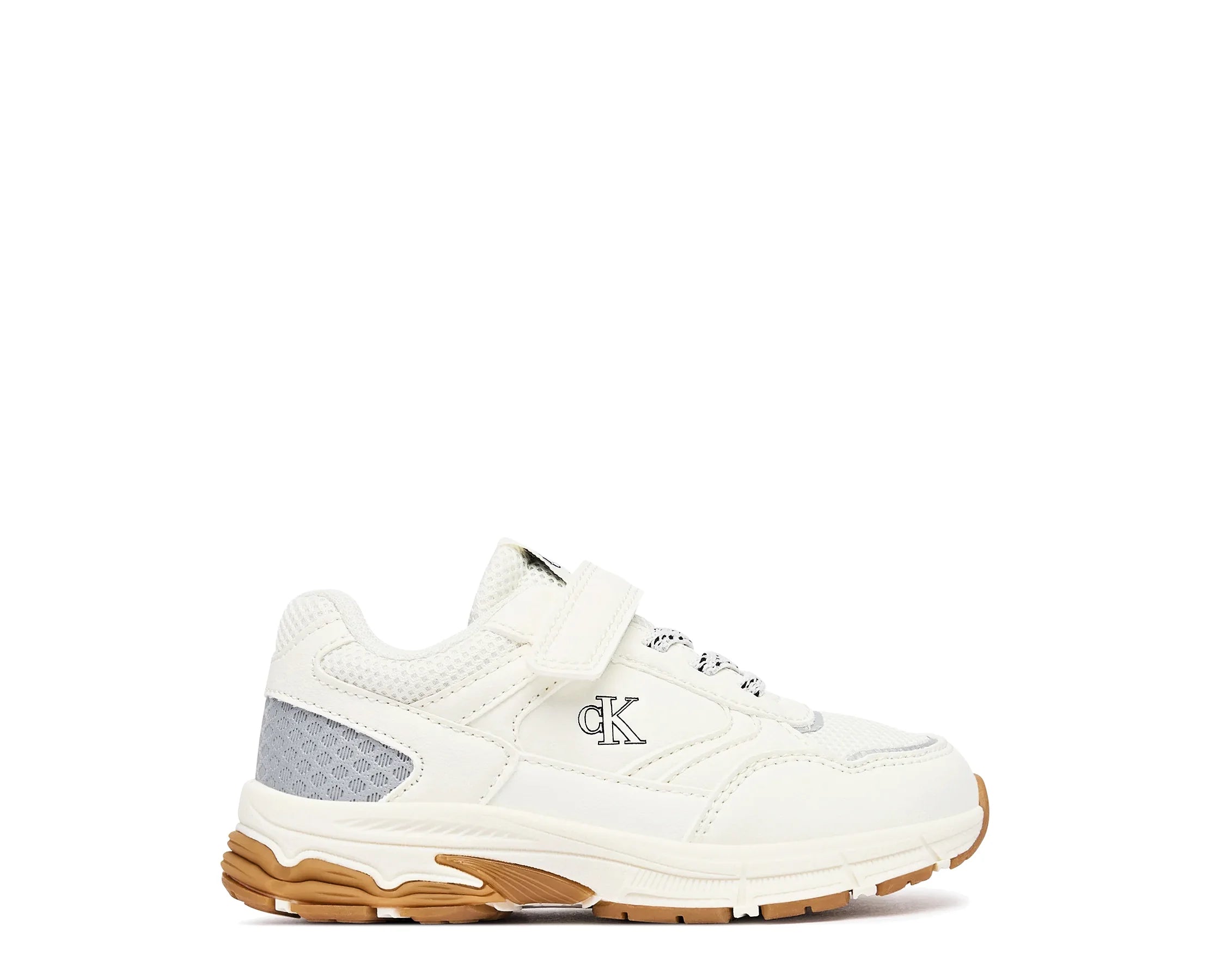 Sapatilhas Calvin Klein Low Cut Velcro Sneaker Bege — vista lateral | V1X9-83483-1695530-