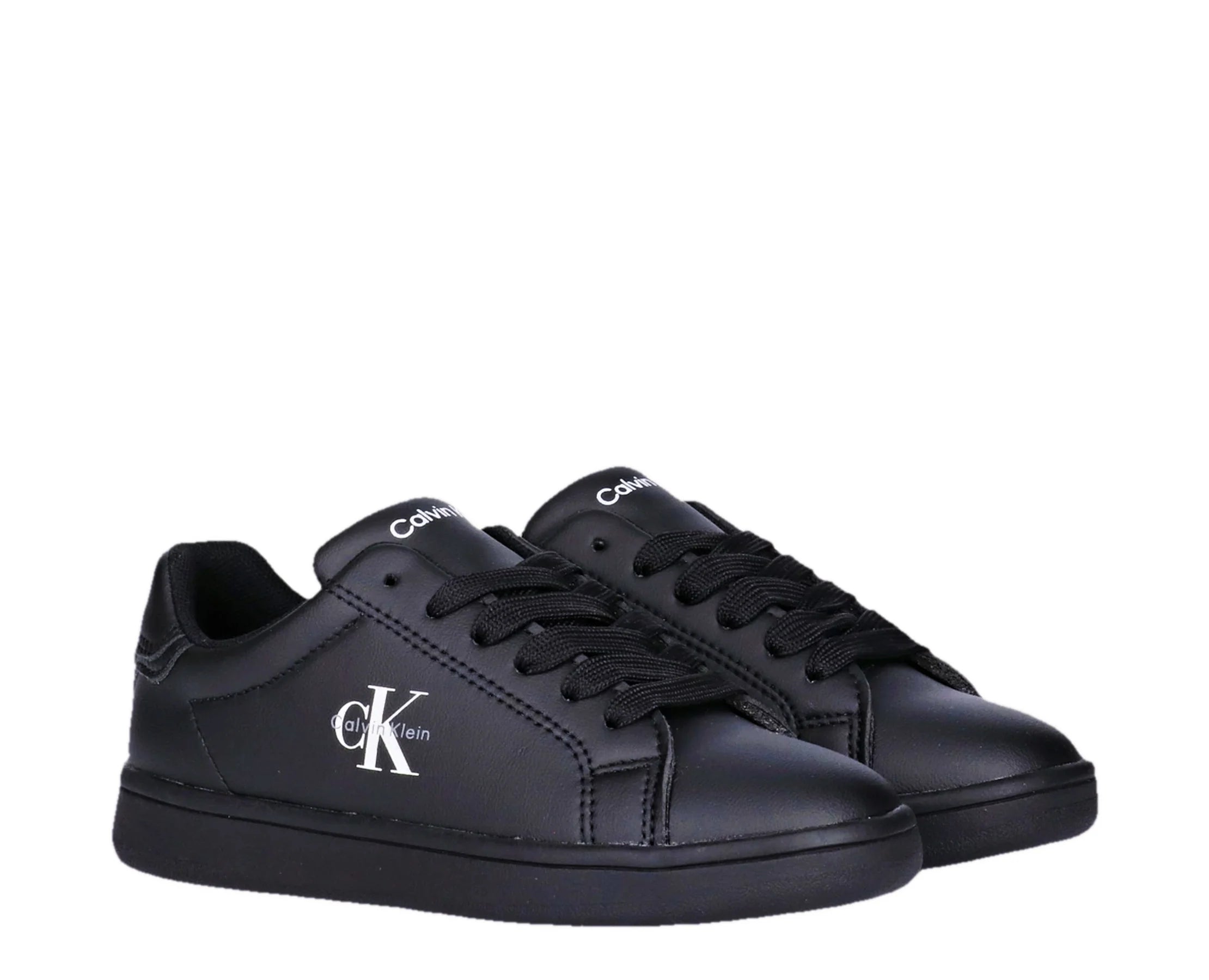 Sapatilhas Calvin Klein Low Cut Lace-Up Sneaker Preto — vista 2 | V3X9-83447-1355999-
