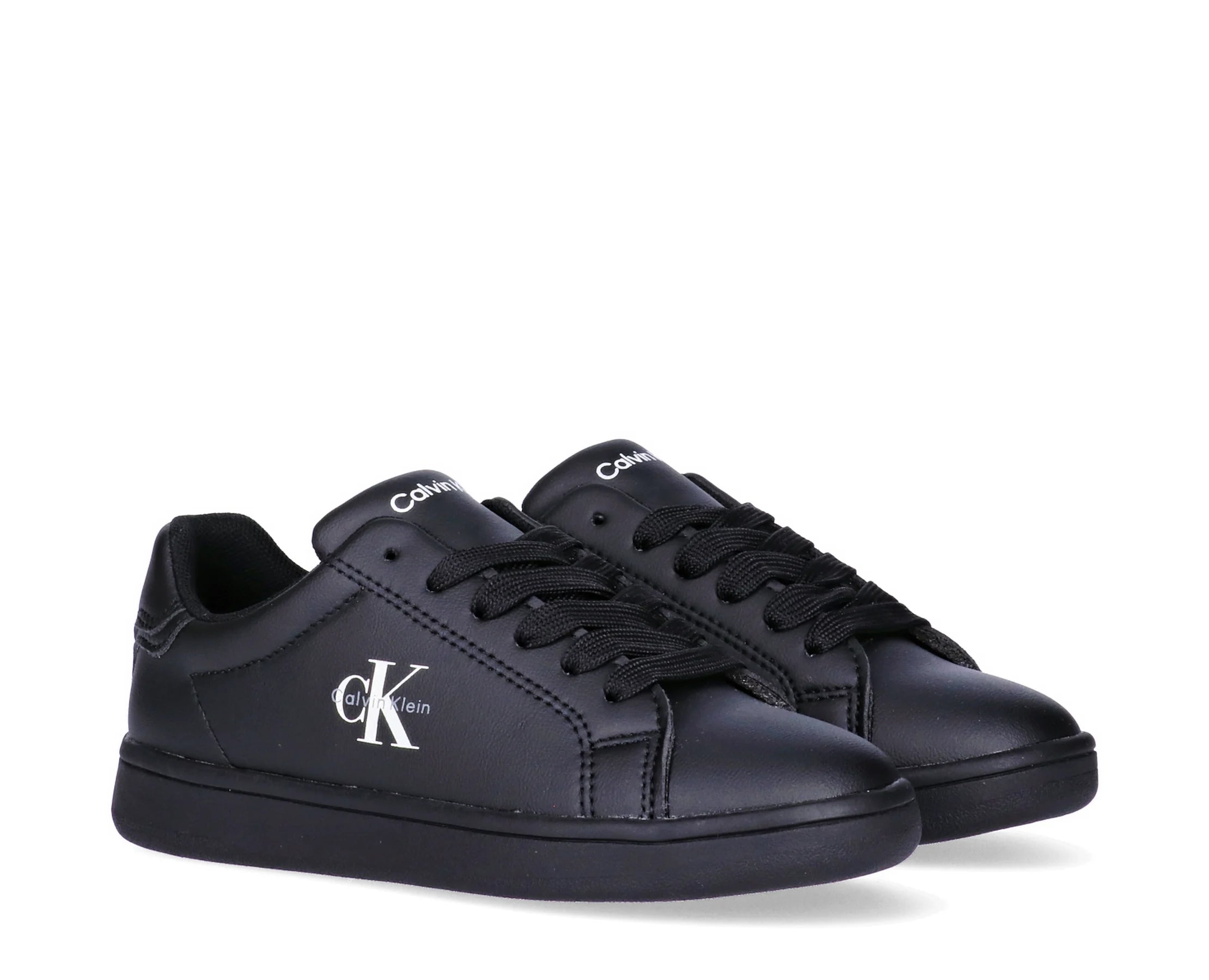 Sapatilhas Calvin Klein Low Cut Lace-Up Sneaker Preto — vista 2 | V3X9-83447-1355999-