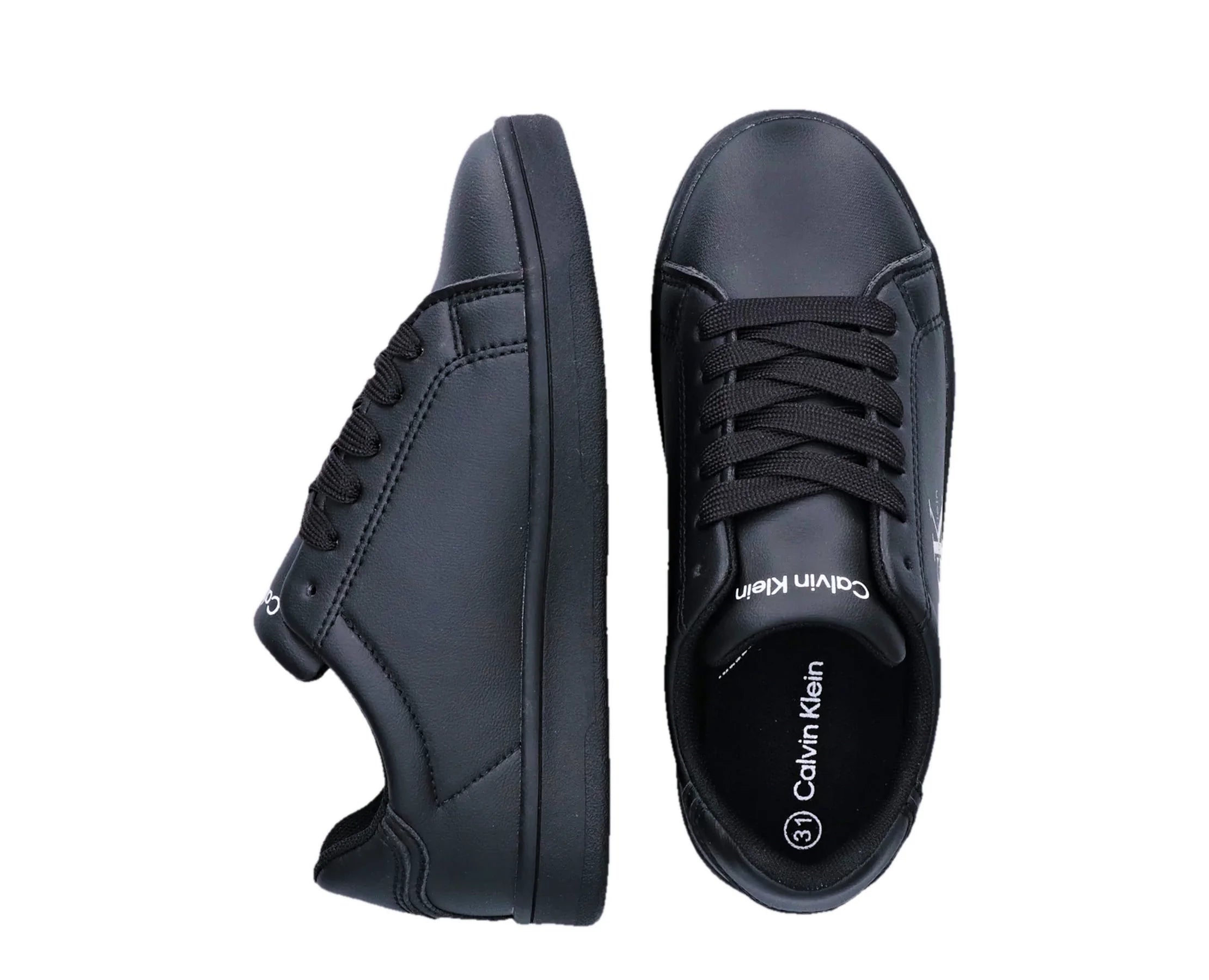 Sapatilhas Calvin Klein Low Cut Lace-Up Sneaker Preto — vista 5 | V3X9-83447-1355999-