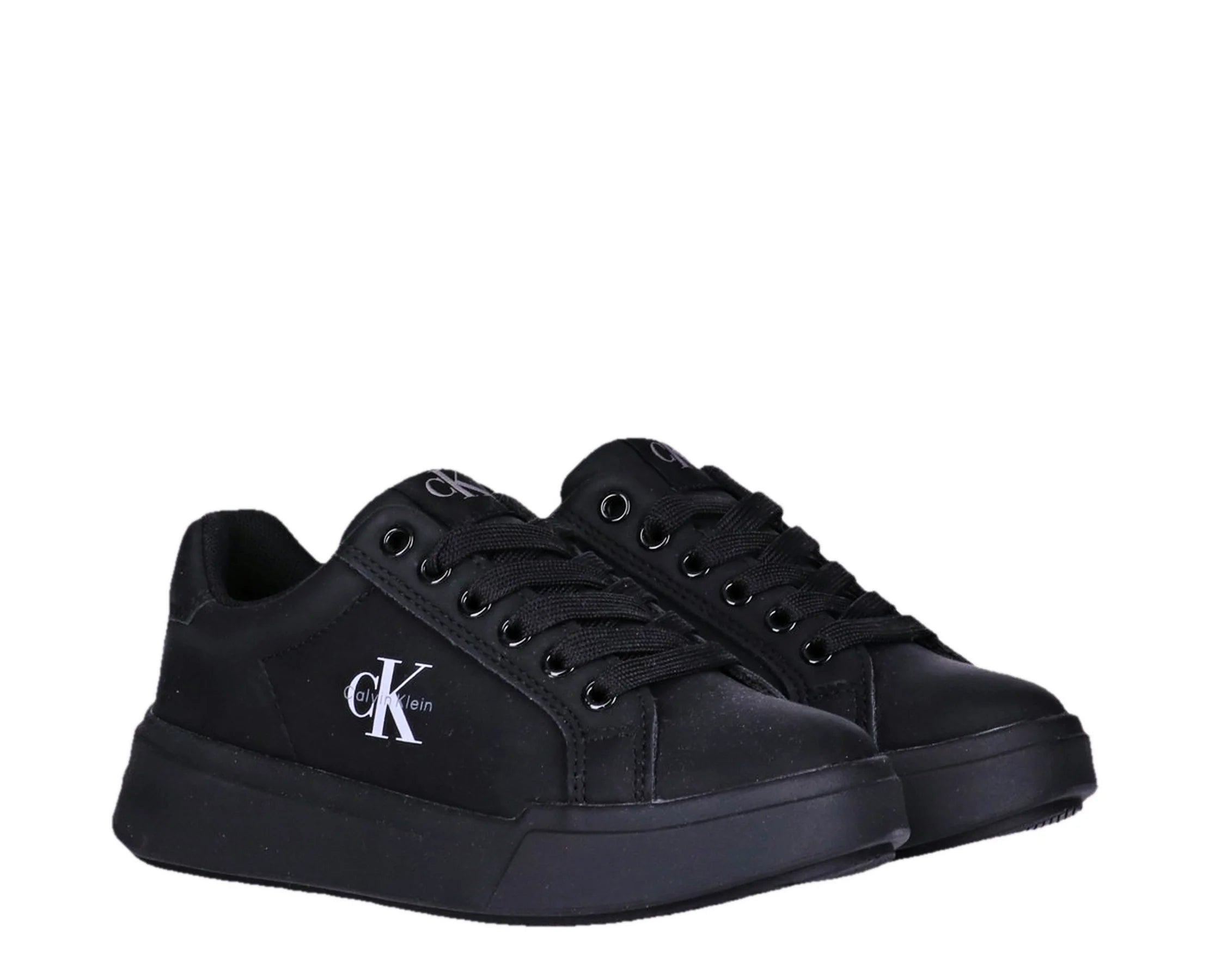Sapatilhas Calvin Klein Low Cut Lace-Up Sneaker Preto — vista 2 | V3X9-83471-1355999-