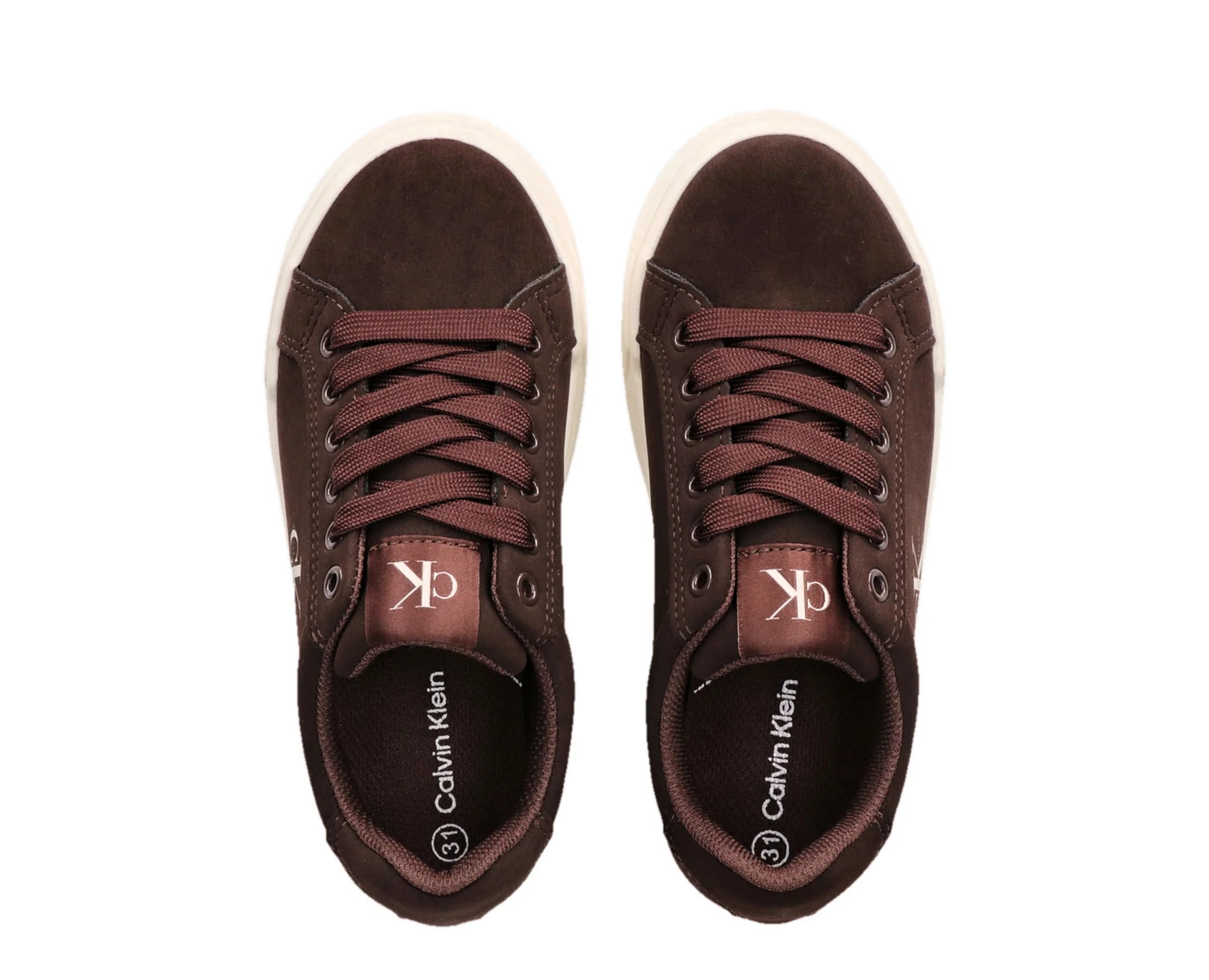 Sapatilhas Calvin Klein Low Cut Lace-Up Castanho — vista 4 | V3X9-83472-0315525-