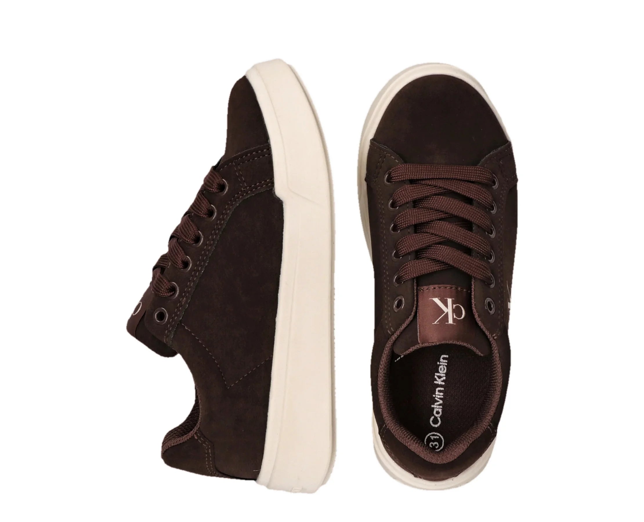 Sapatilhas Calvin Klein Low Cut Lace-Up Castanho — vista 5 | V3X9-83472-0315525-