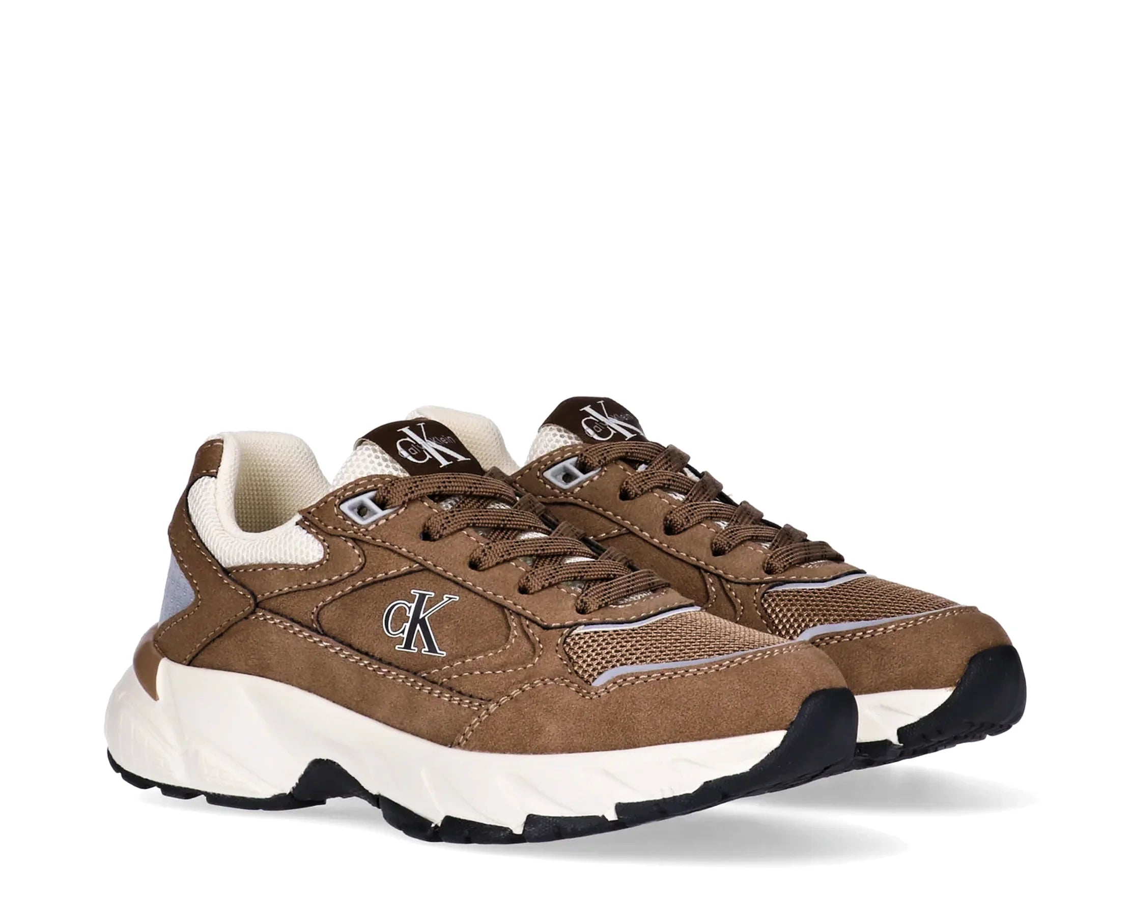 Sapatilhas Calvin Klein Low Cut Lace-Up Castanho — vista 2 | V3X9-83485-1960582-
