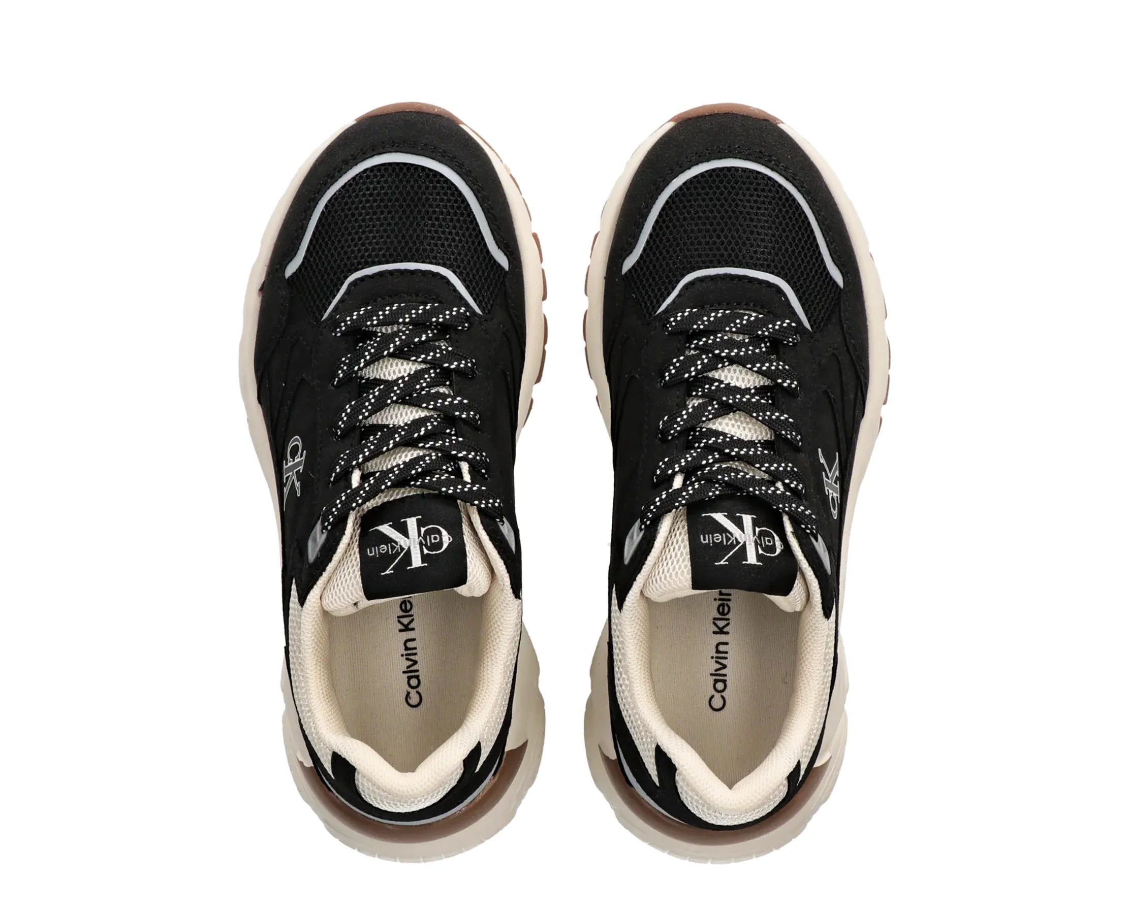 Sapatilhas Calvin Klein Low Cut Lace-Up Preto — vista 4 | V3X9-83485-1960999-