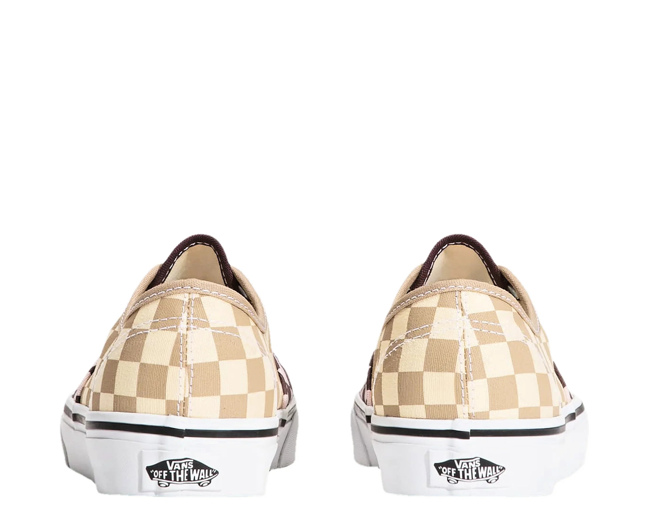 Sapatilhas Vans Authentic Check Mix Bege — traseira | VN000D6GCYK