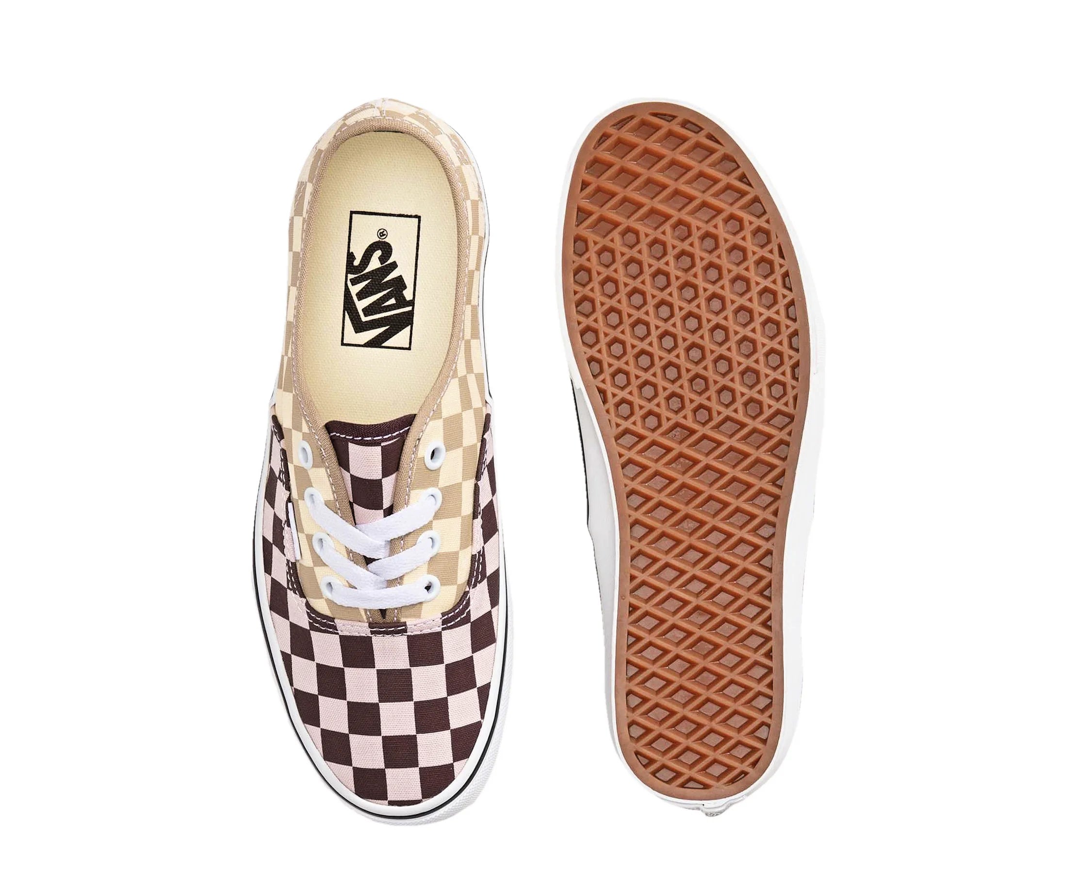 Sapatilhas Vans Authentic Check Mix Bege — sola | VN000D6GCYK