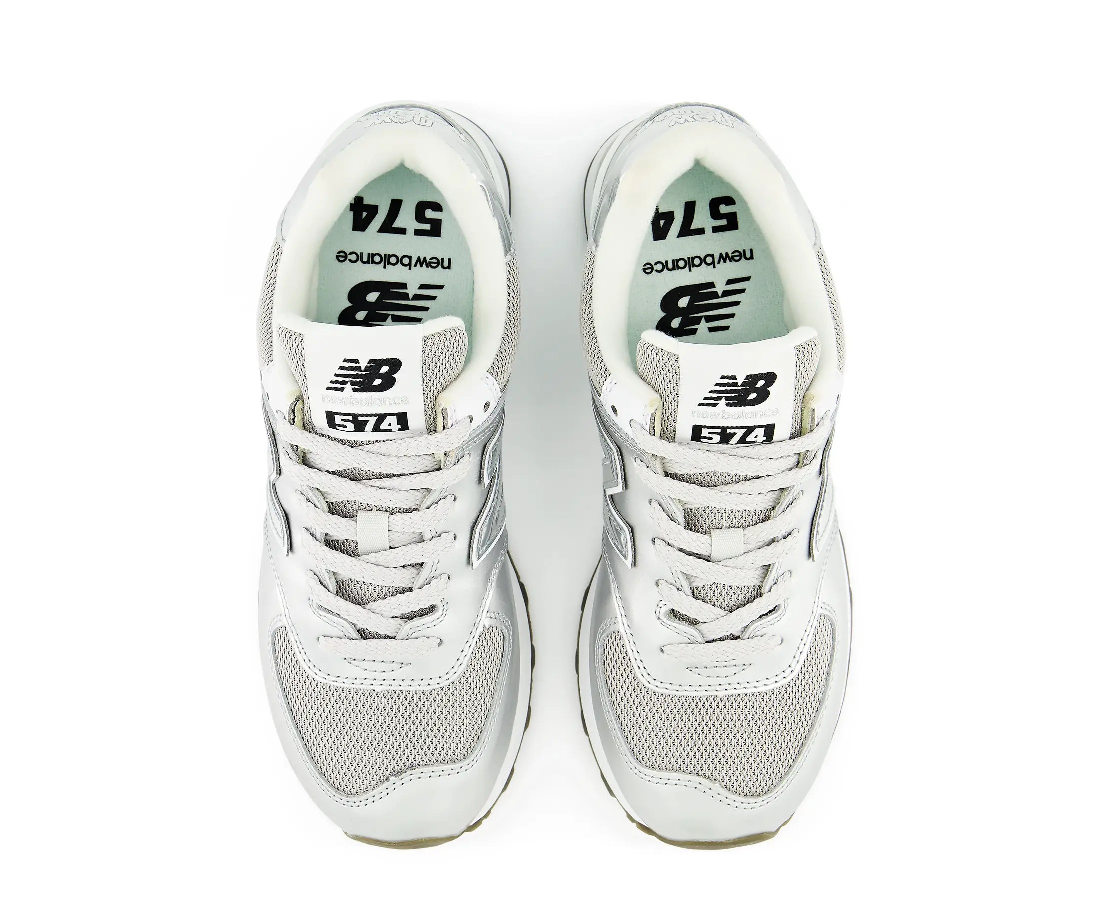 Sapatilhas New Balance 574 Prata — vista de topo | W574428