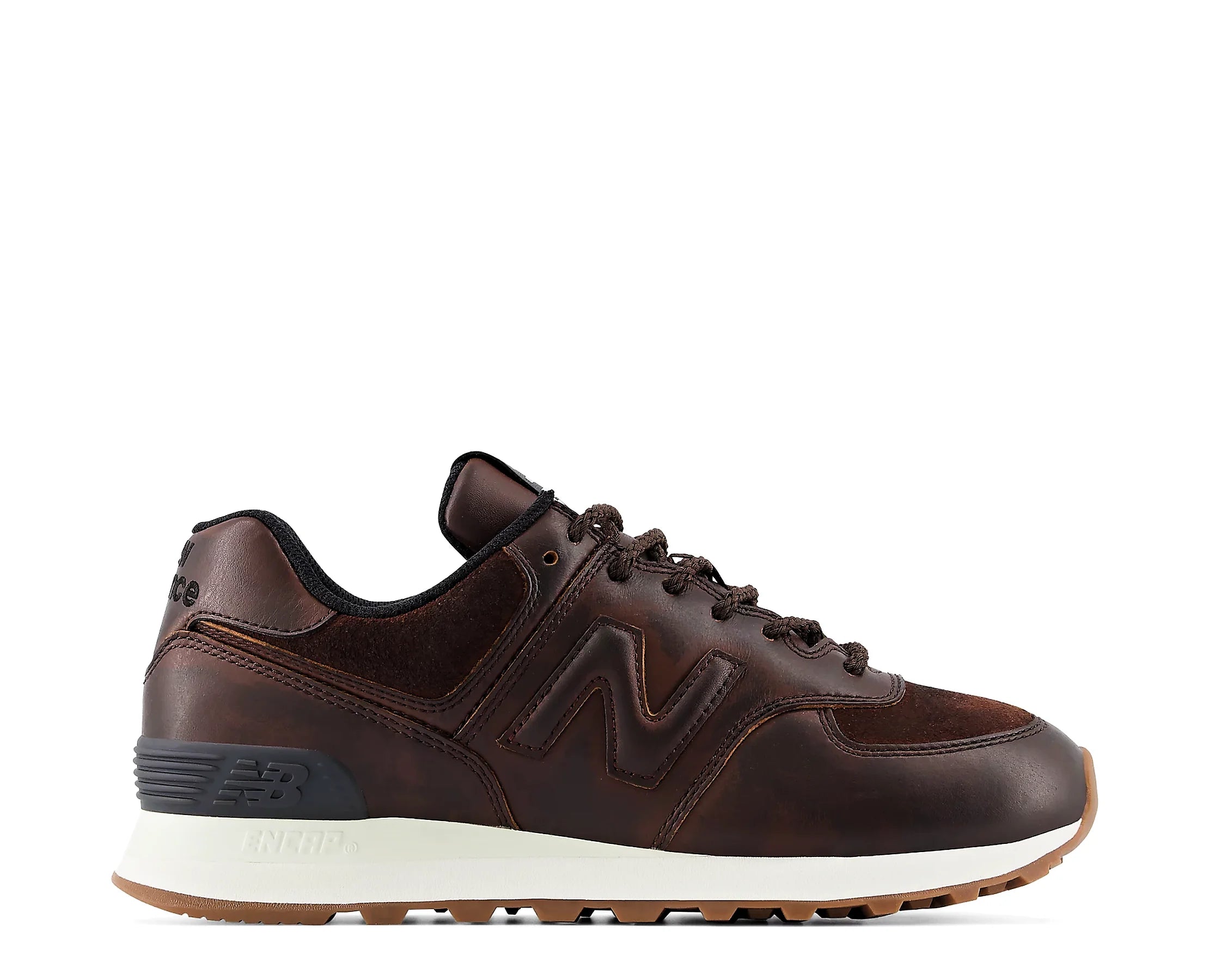 Sapatilhas New Balance 574 Castanho — perfil exterior | W574HM