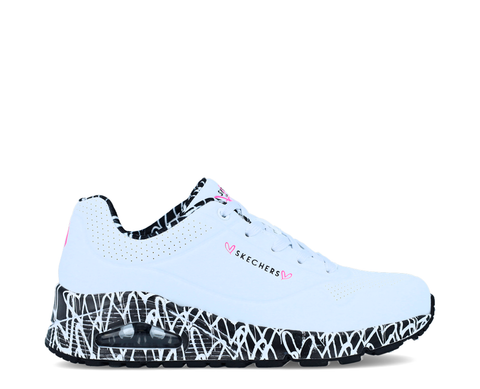Skechers Uno Loving BR/PR - 155506-WBK-117