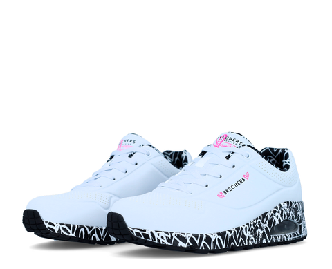 Skechers Uno Loving BR/PR - 155506-WBK-117