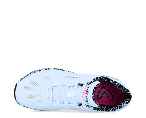 Skechers Uno Loving BR/PR - 155506-WBK-117