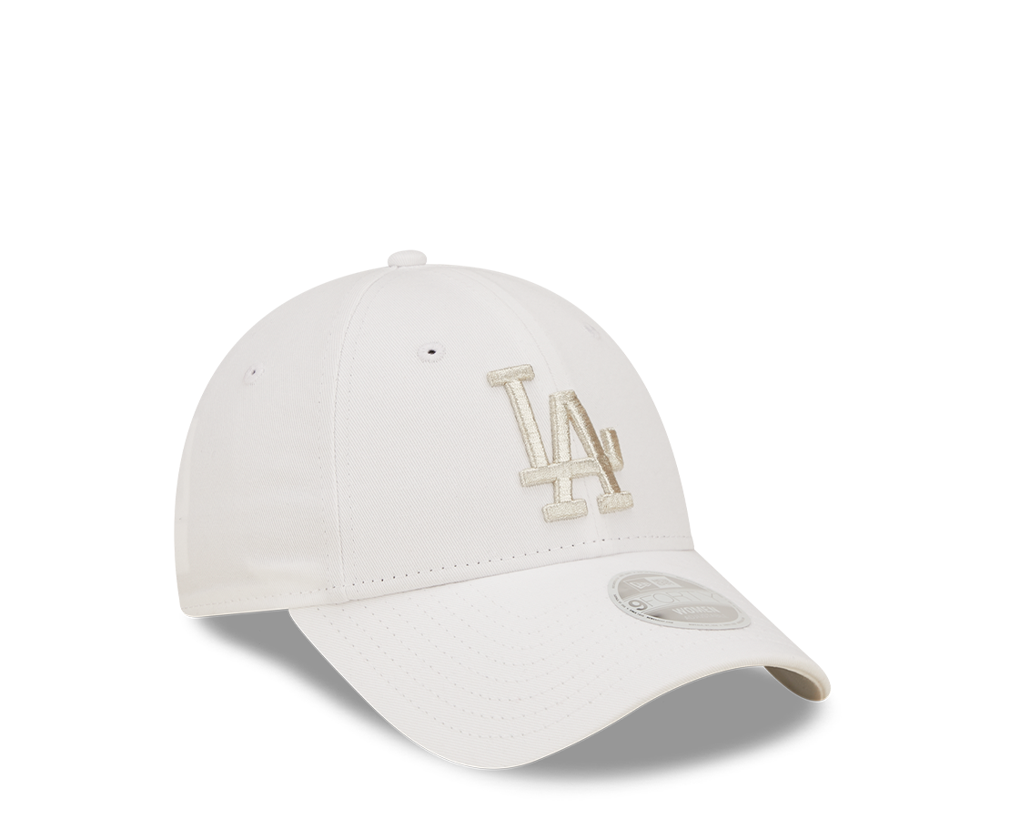 New Era LA Dodgers Womens Metallic Logo Cream 9FORTY Adjustable BJ/PEROLA - 60357984E-1190