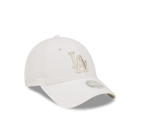 New Era LA Dodgers Womens Metallic Logo Cream 9FORTY Adjustable BJ/PEROLA - 60357984E-1190