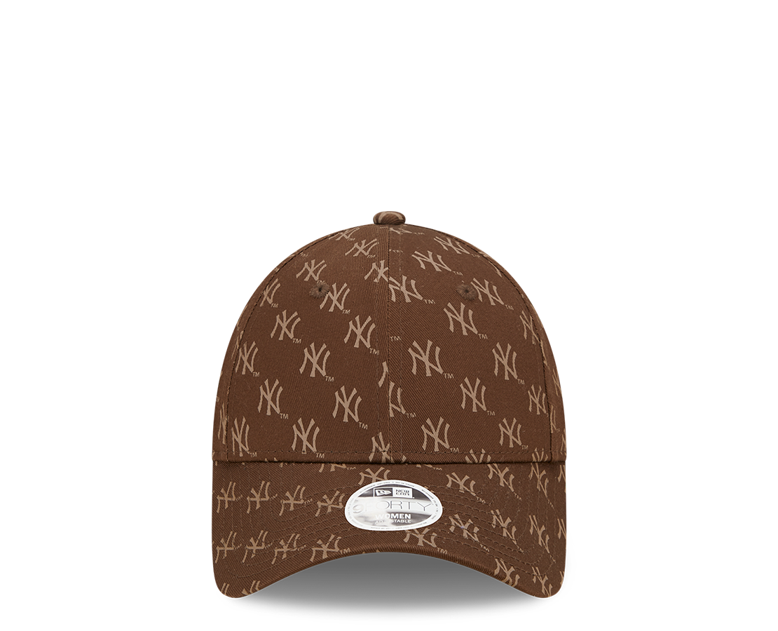 New Era NY Yankees Womens Monogram Brown 9FORTY Adjustable Cap CAST - 60357987E-137
