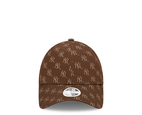 New Era NY Yankees Womens Monogram Brown 9FORTY Adjustable Cap CAST - 60357987E-137
