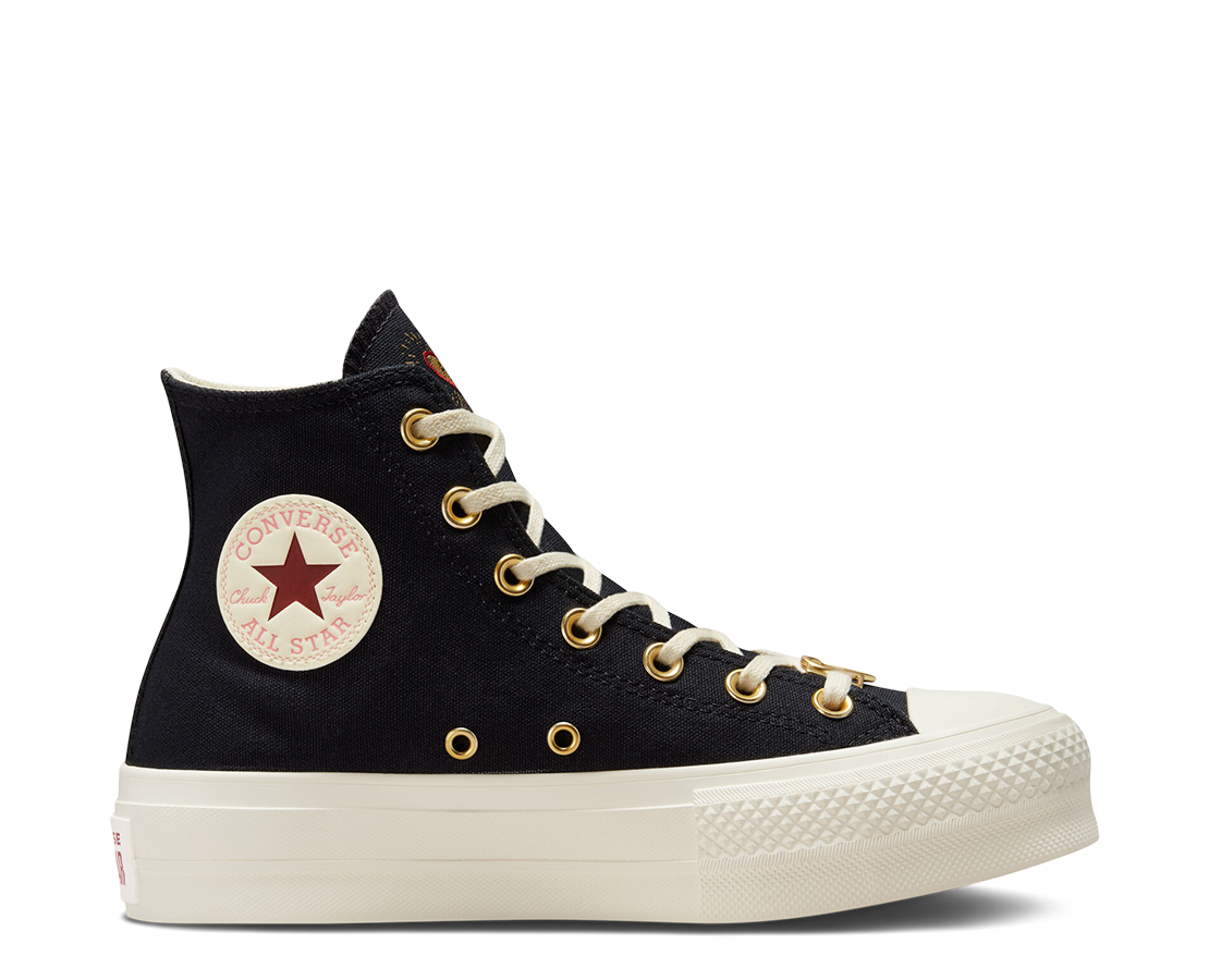 Converse Chuck Taylor All Star Lift Platform High Hearts Black PR/BJ - A05138C-248